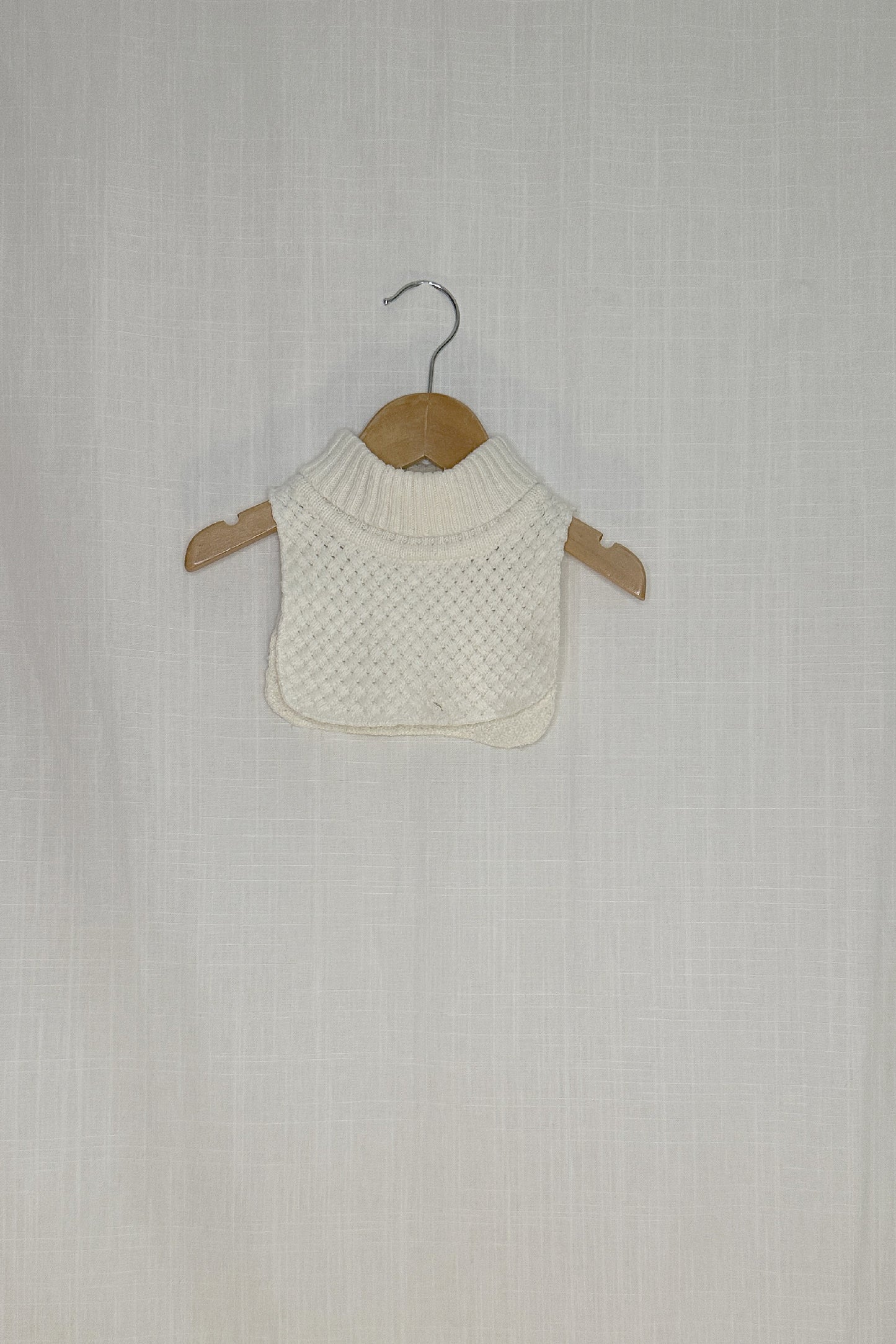 MINI: BASKET KNIT POLO-NECK COLLAR