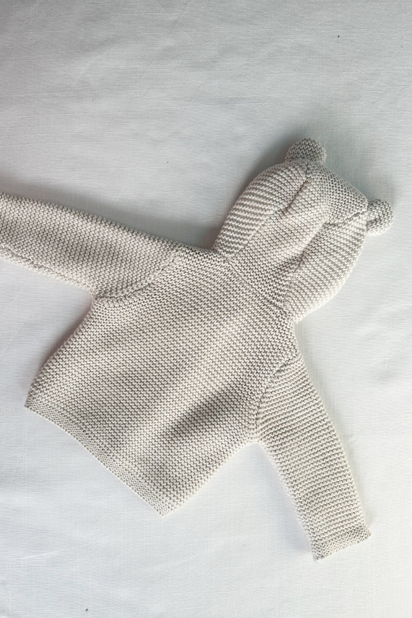 MINI: BEAR EARS LINED KNITTED HOODIE