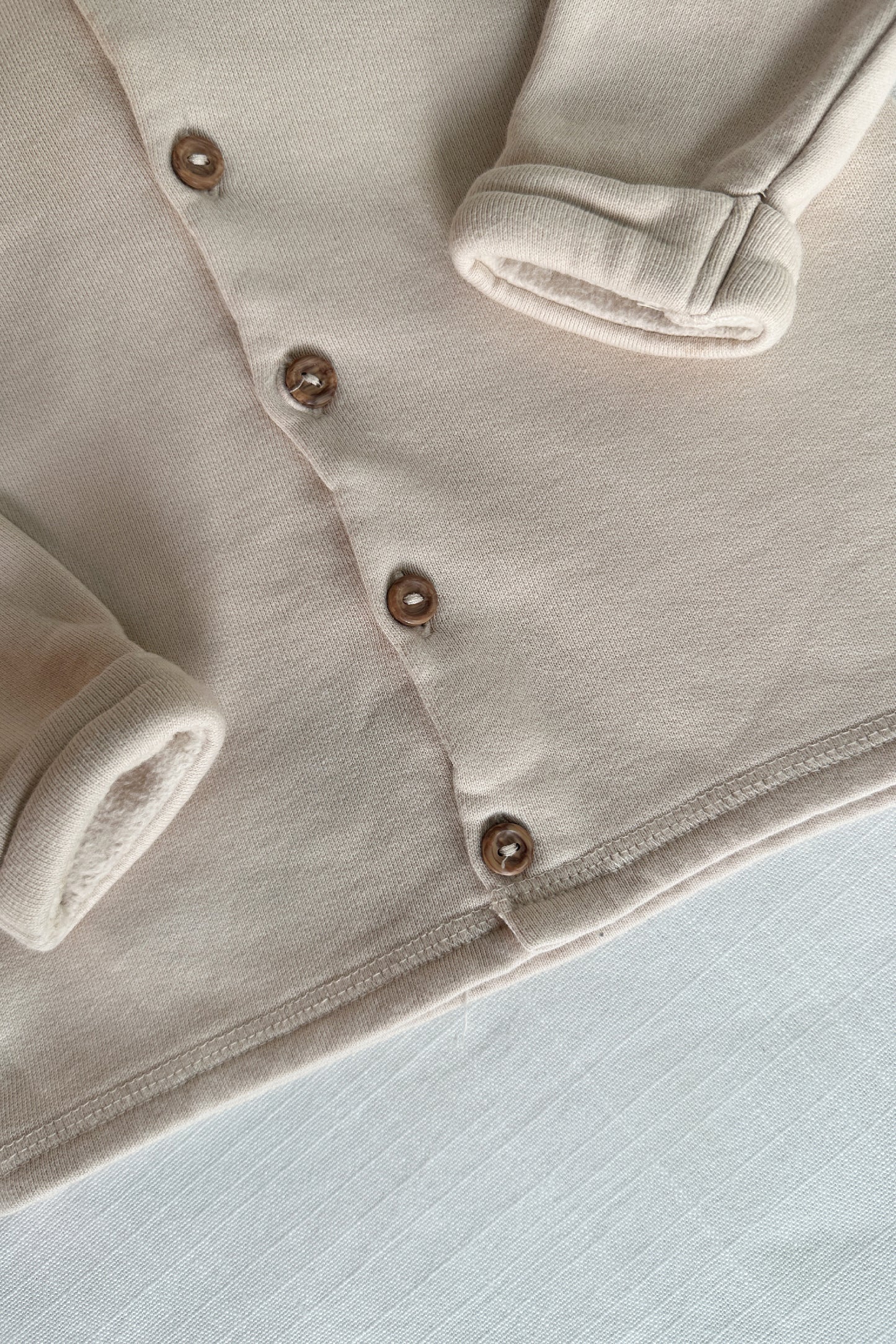 MINI: COTTON SWEATSHIRT BUTTON HOODIE