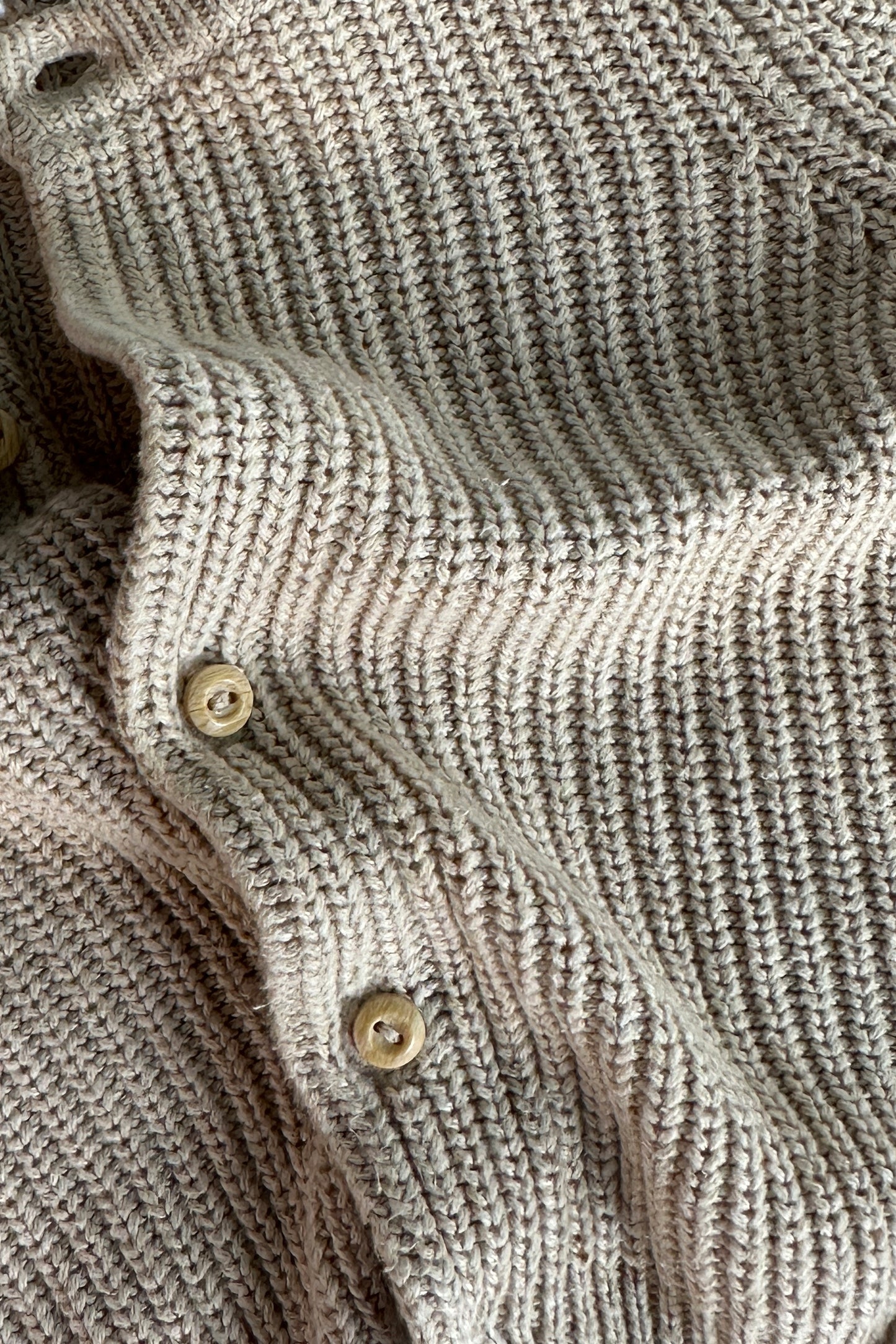 MINI: COTTON KNITTED BUBBLE CARDIGAN