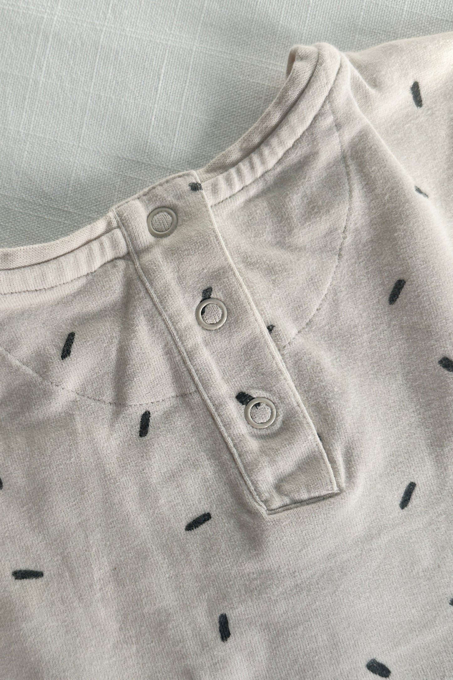 MINI: CONFETTI PRINT BRUSHED COTTON LONGSLEEVE T-SHIRT
