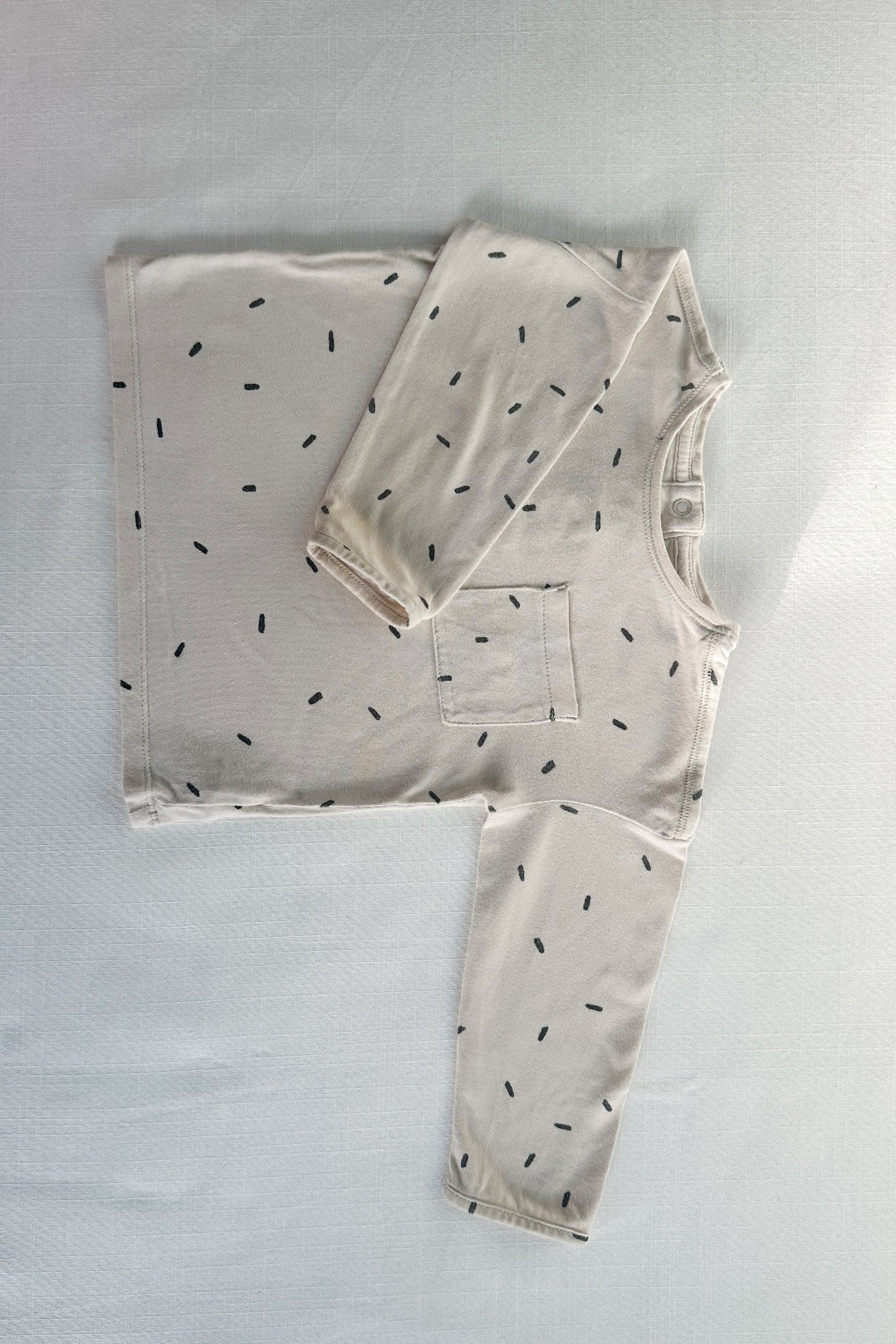 MINI: CONFETTI PRINT BRUSHED COTTON LONGSLEEVE T-SHIRT