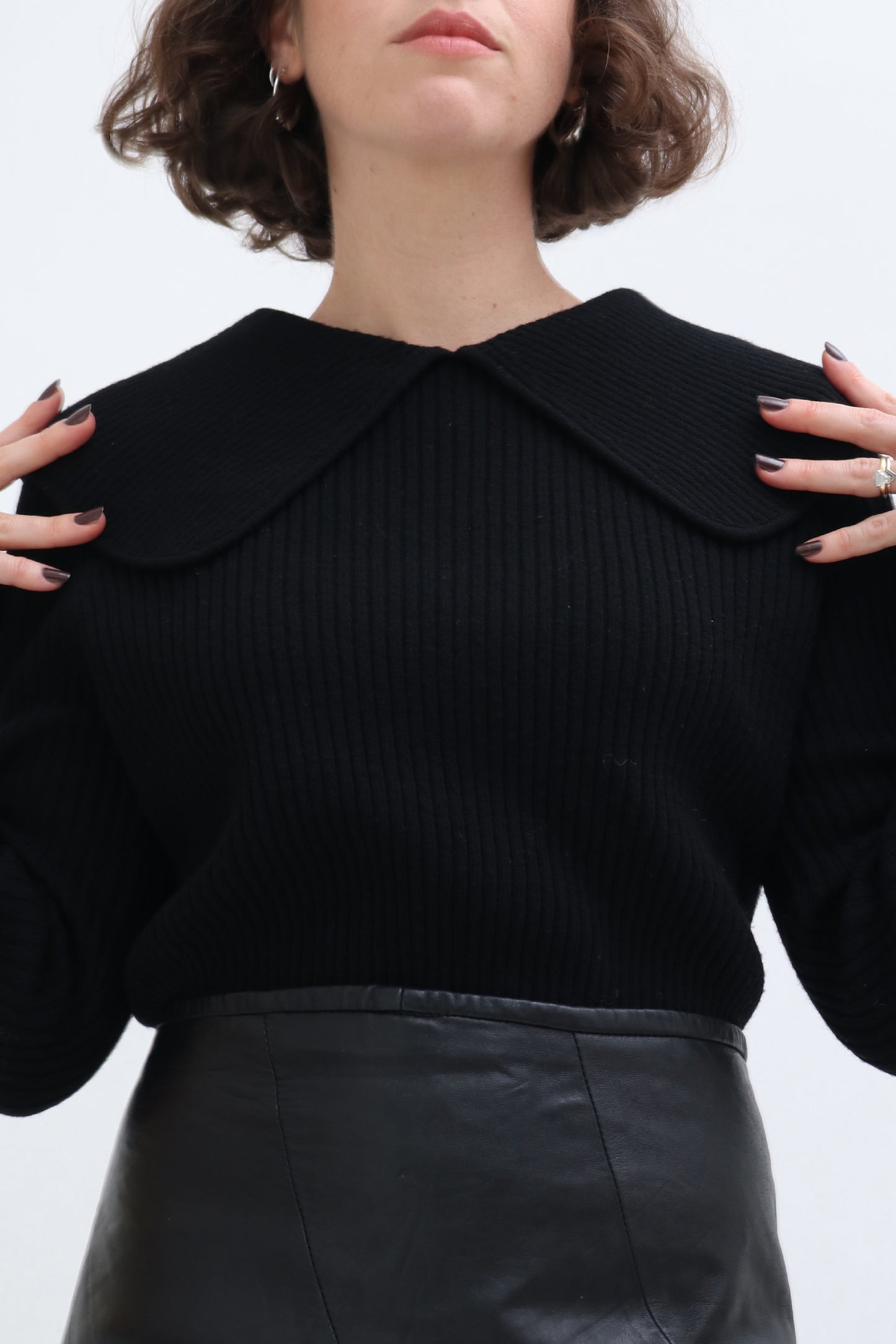 COLLARED WOOL JUMPER