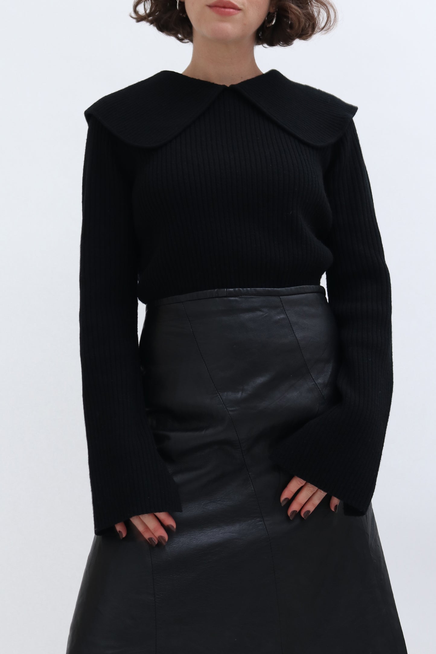 VINTAGE LEATHER A-LINE SKIRT