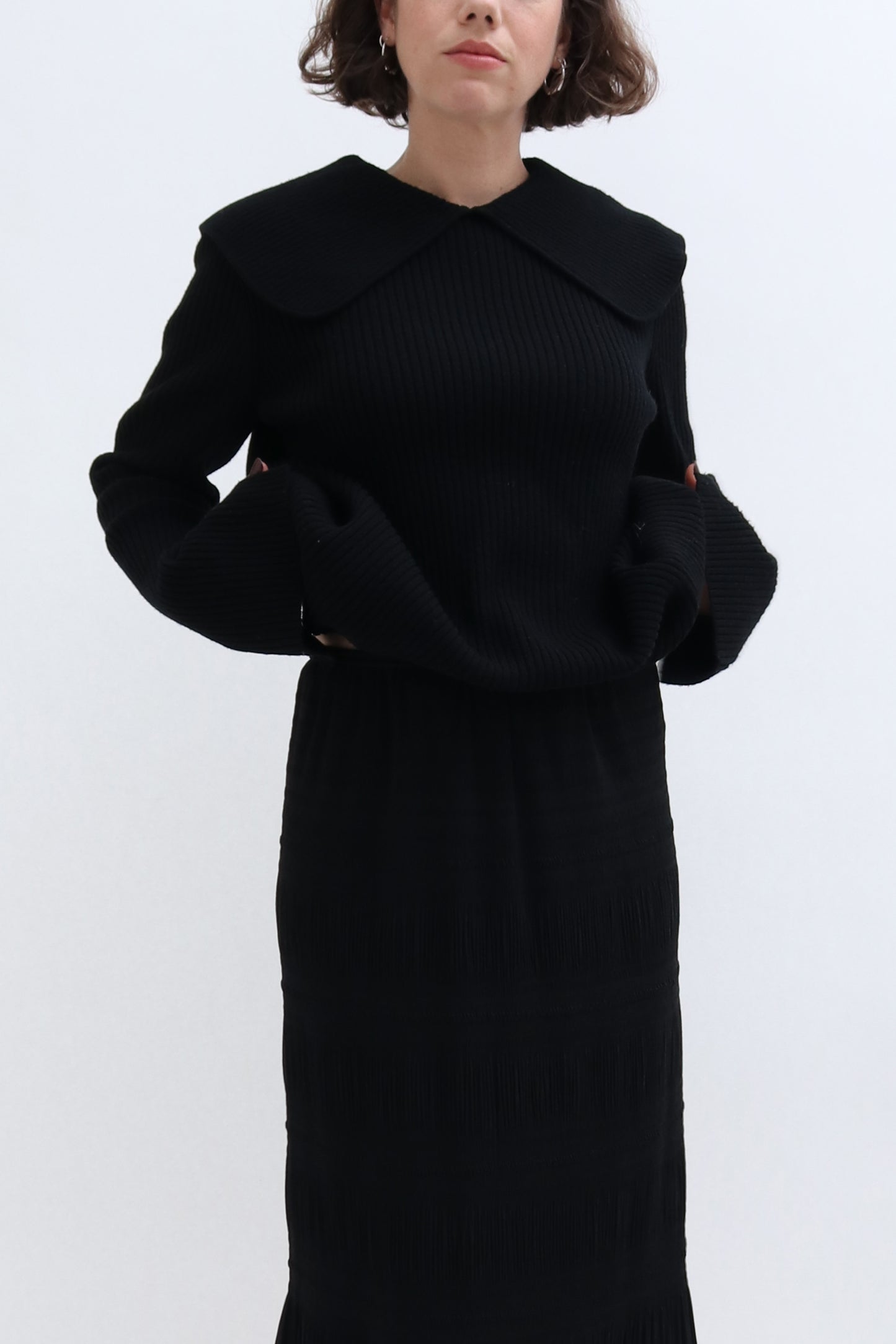 COLLARED WOOL JUMPER