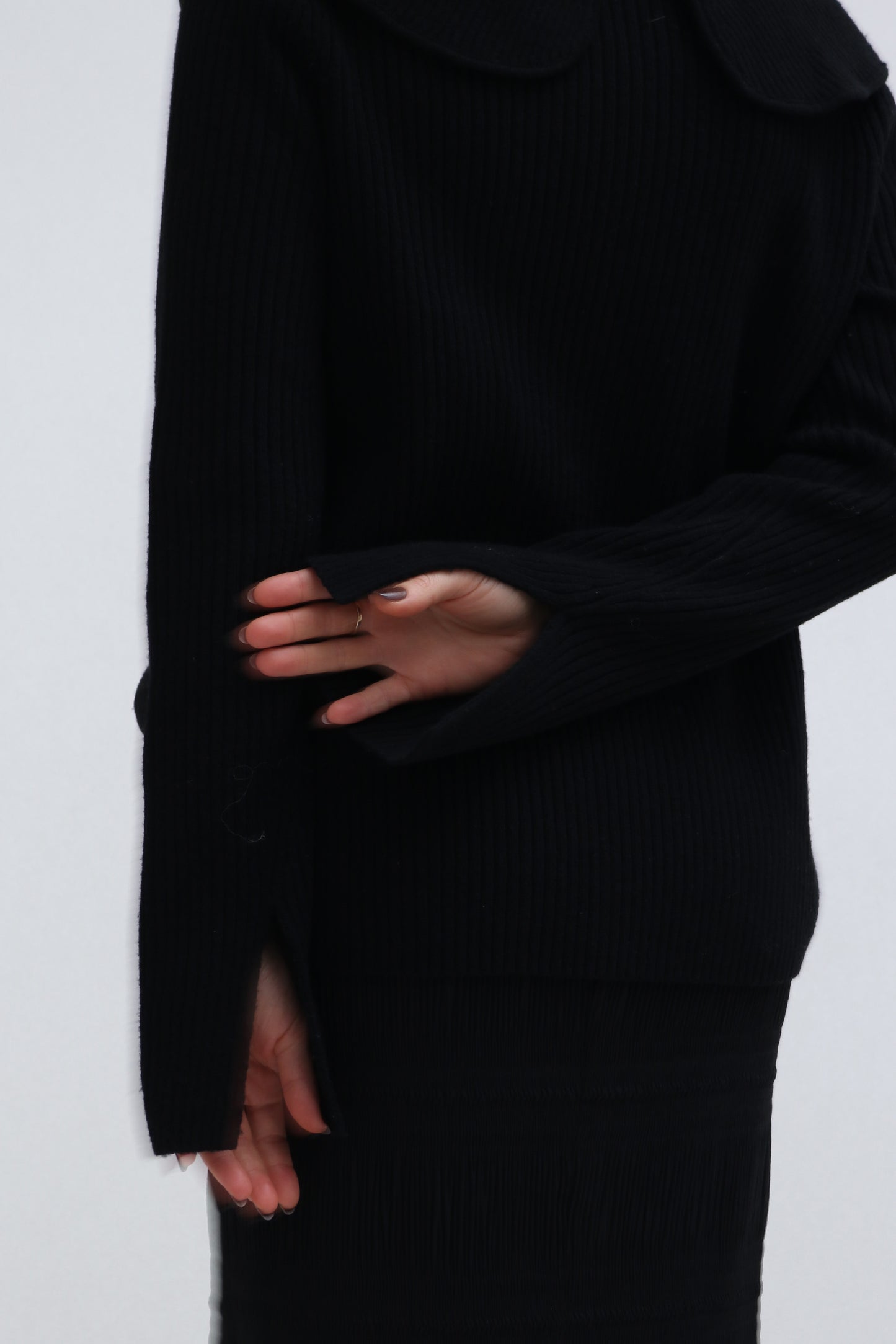 COLLARED WOOL JUMPER