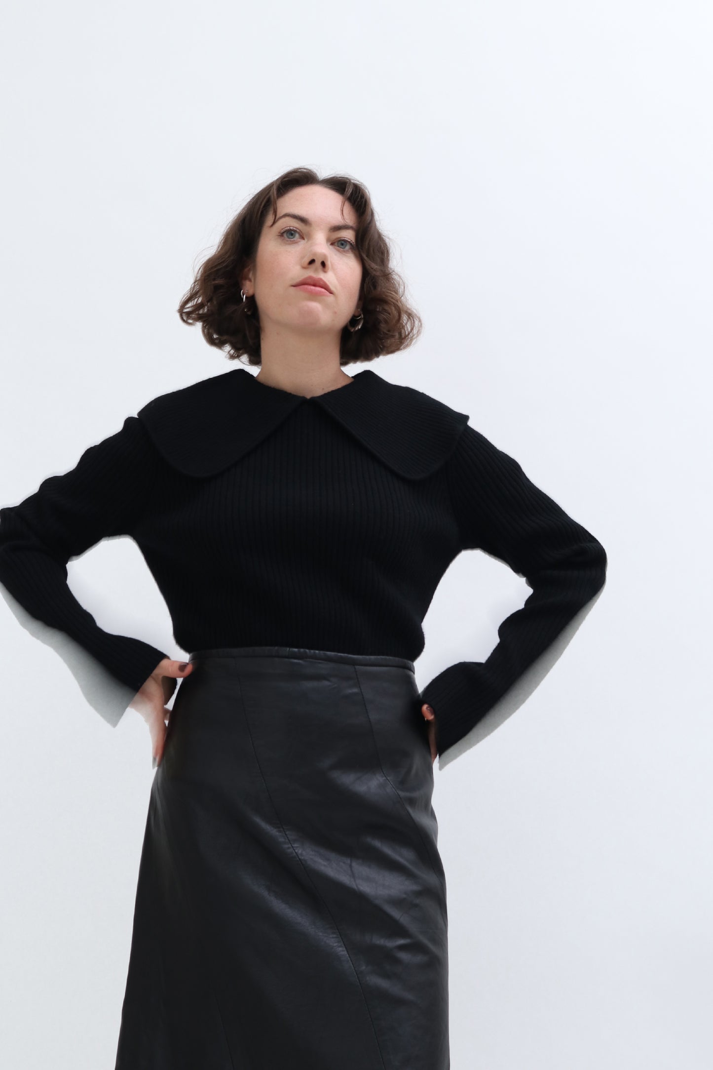 COLLARED WOOL JUMPER