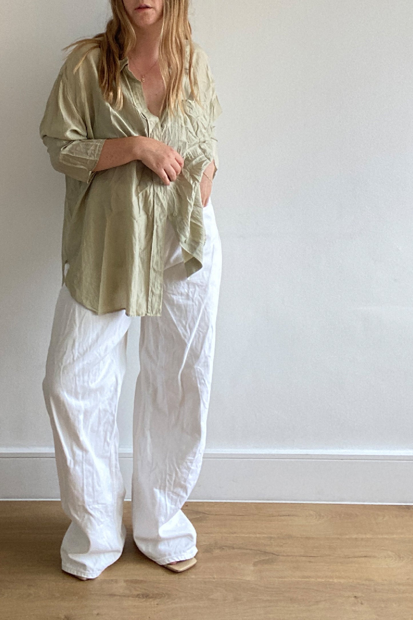 COS CRINKLED SILK SHIRT