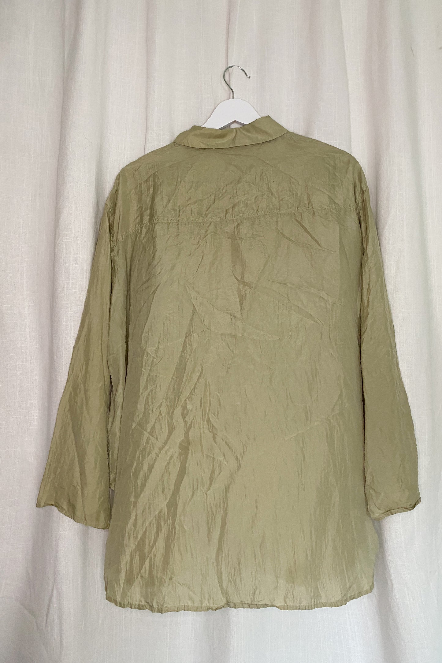 COS CRINKLED SILK SHIRT