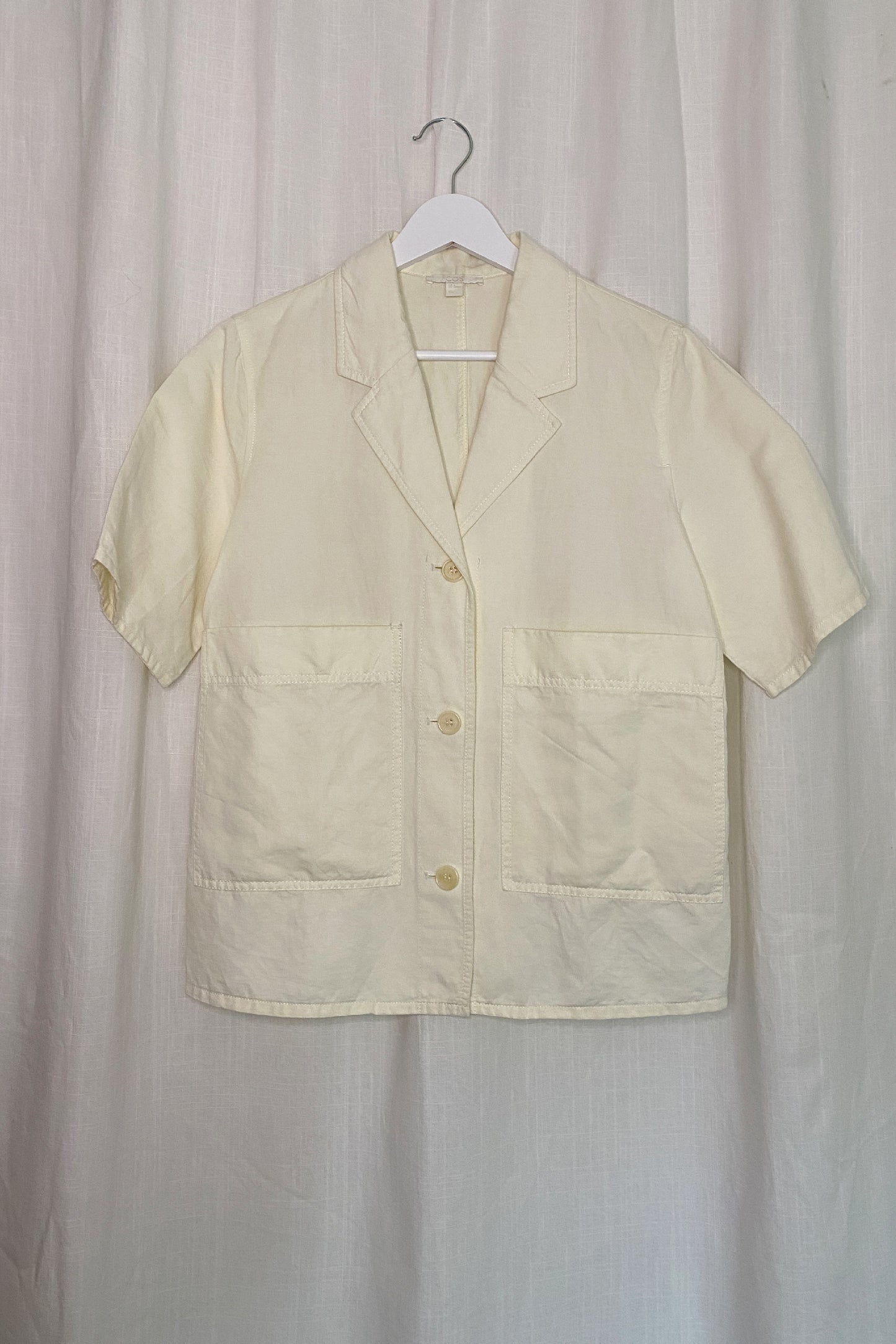COS OPEN COLLAR TWILL SHIRT