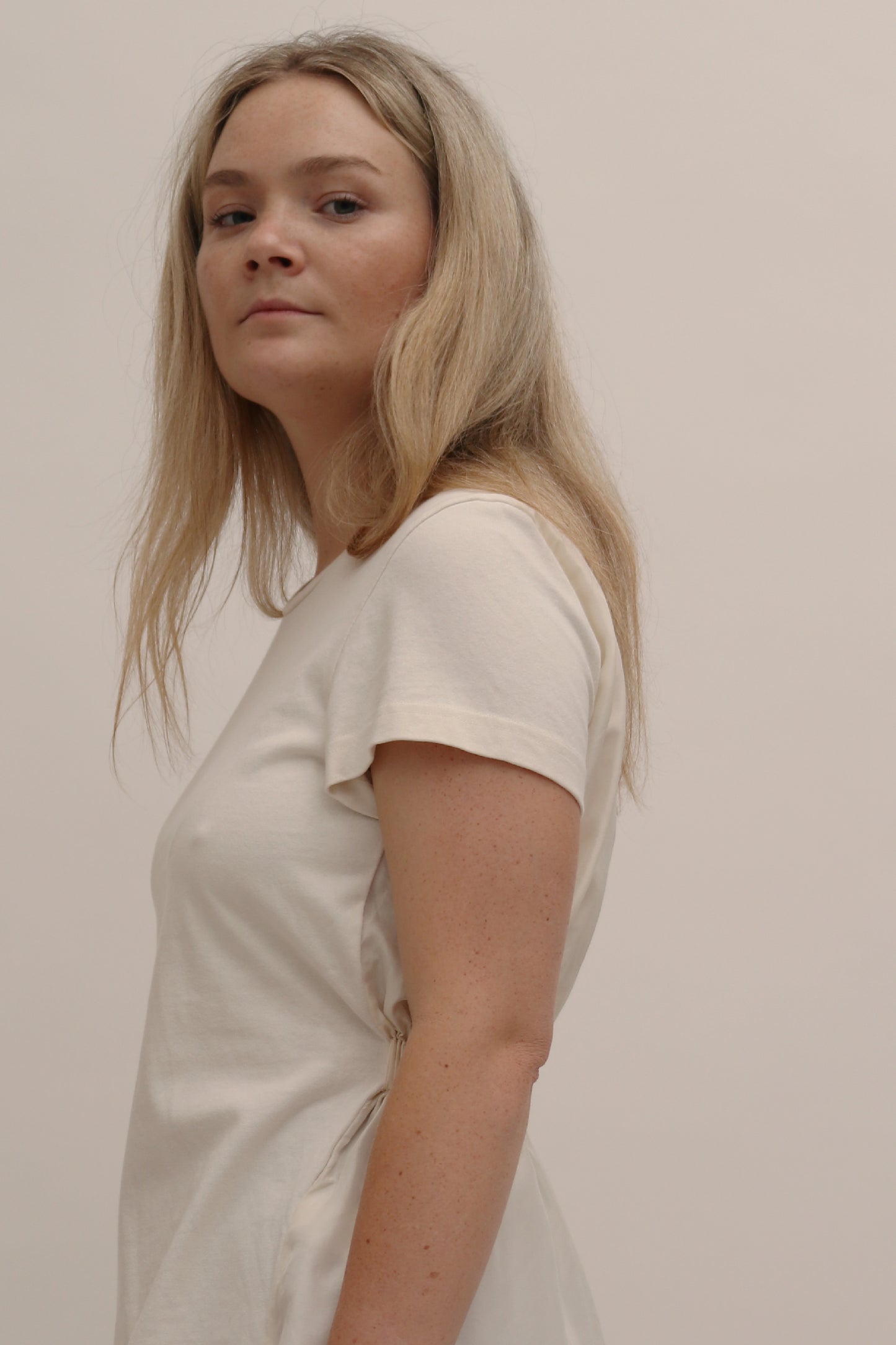 COS SILK GATHER BACK TOP