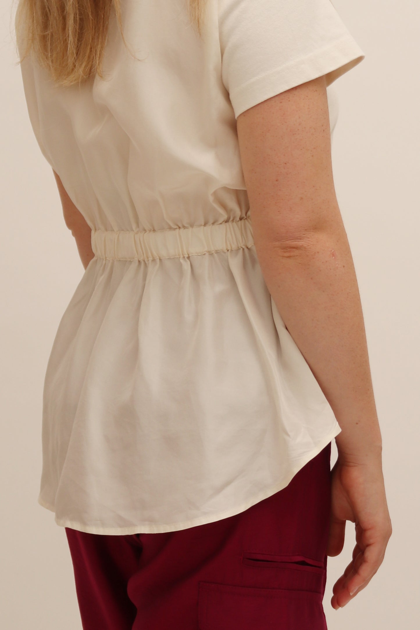 COS SILK GATHER BACK TOP