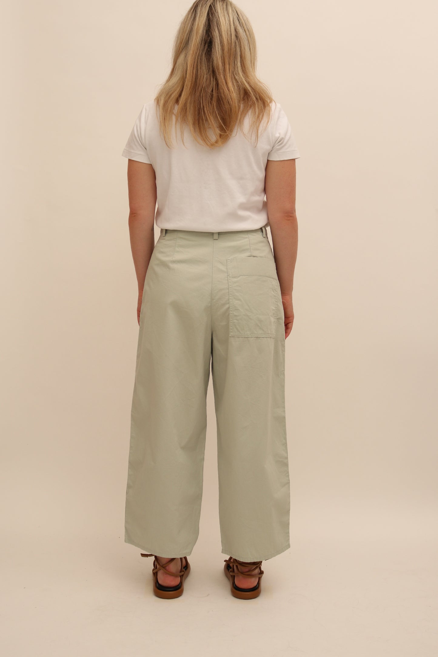 COS BARREL-LEG COTTON TROUSERS