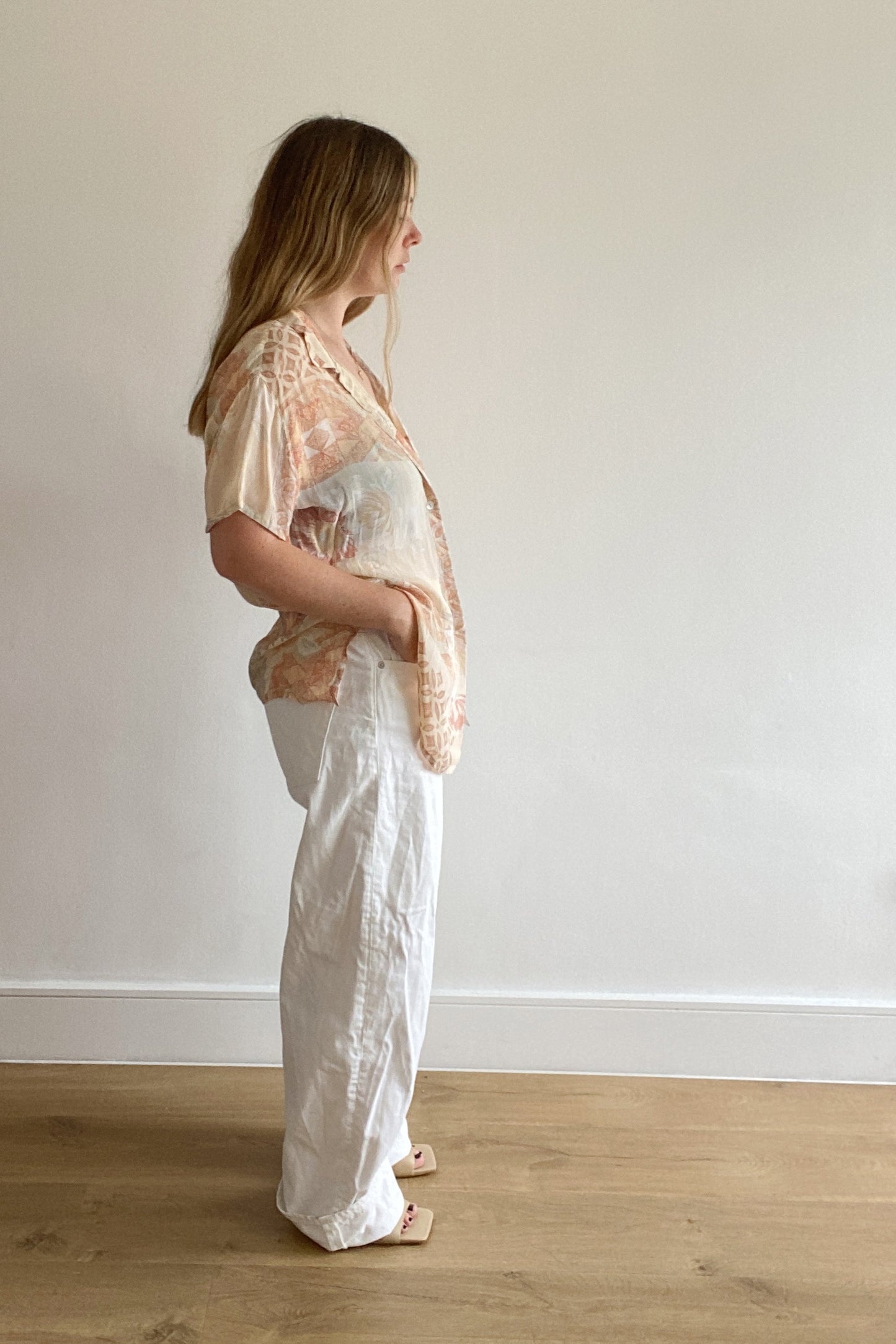 VINTAGE SHEER PRINT SHIRT