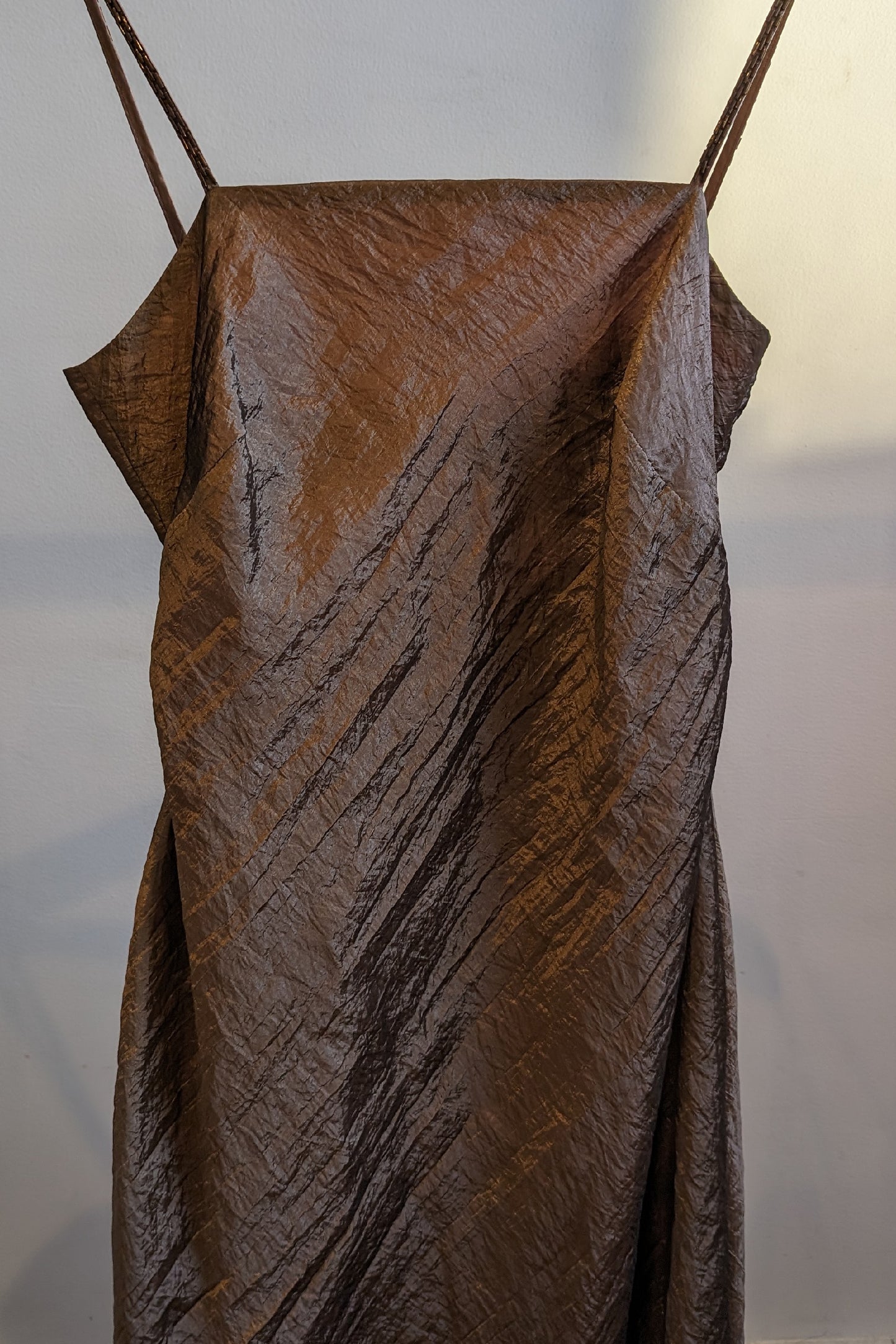 VINTAGE BEADED METALLIC SLIP DRESS