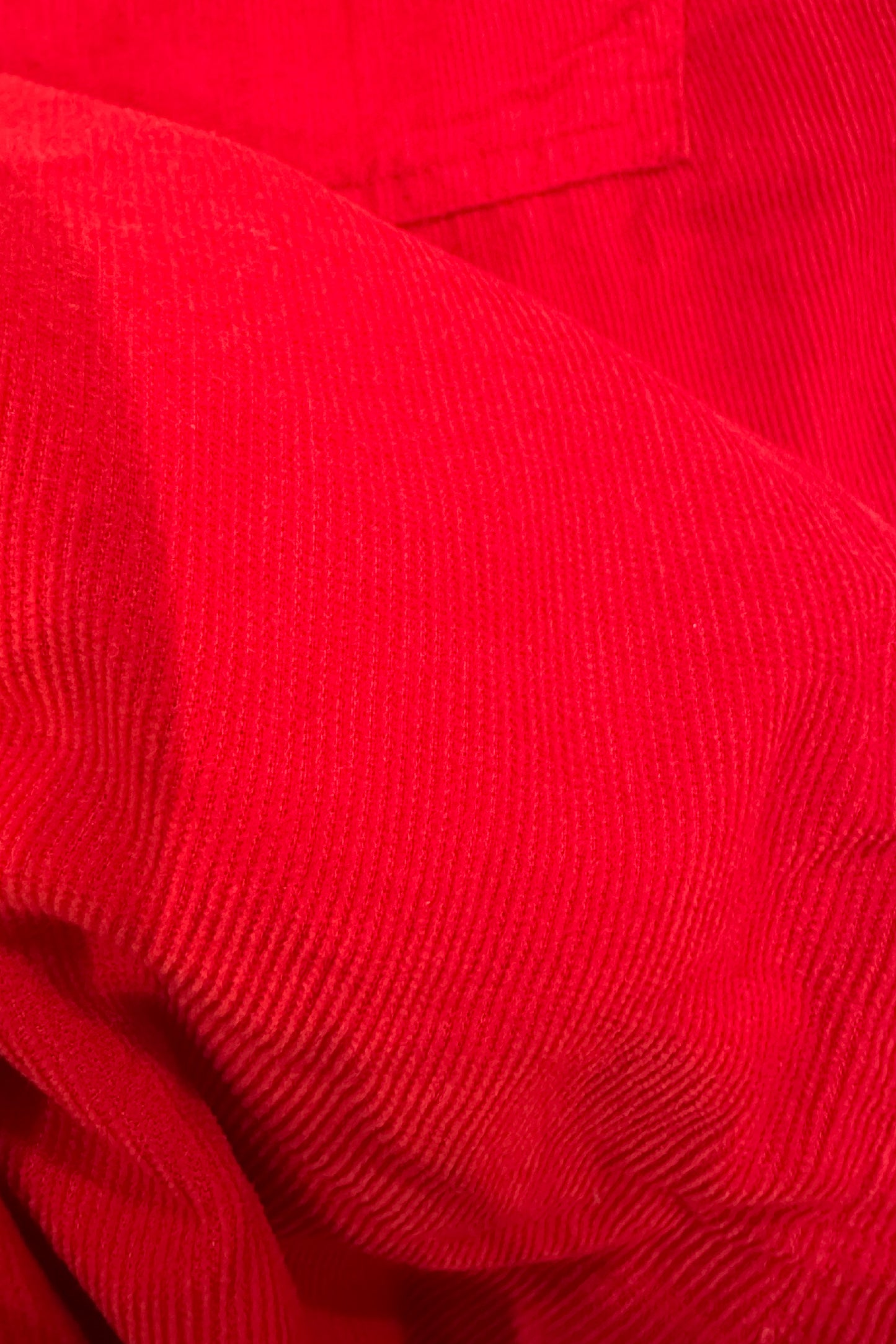 MINI: LINED FINE-CORD RED DUNGAREES
