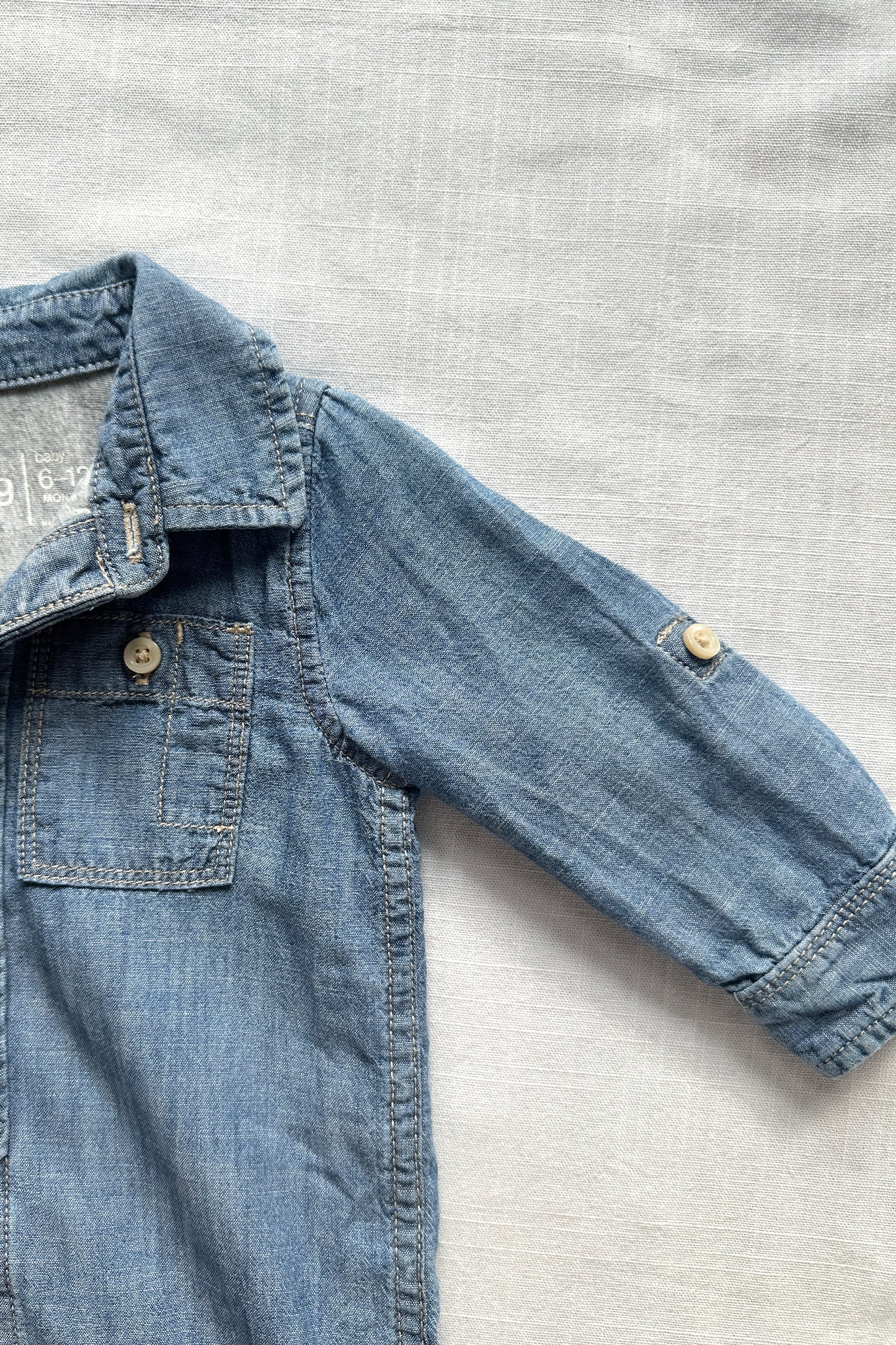 MINI: LONGSLEEVE FULLY LINED DENIM JUMPSUIT