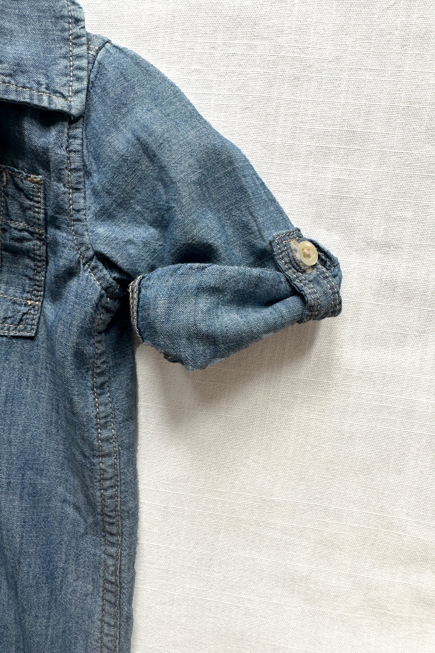 MINI: LONGSLEEVE FULLY LINED DENIM JUMPSUIT