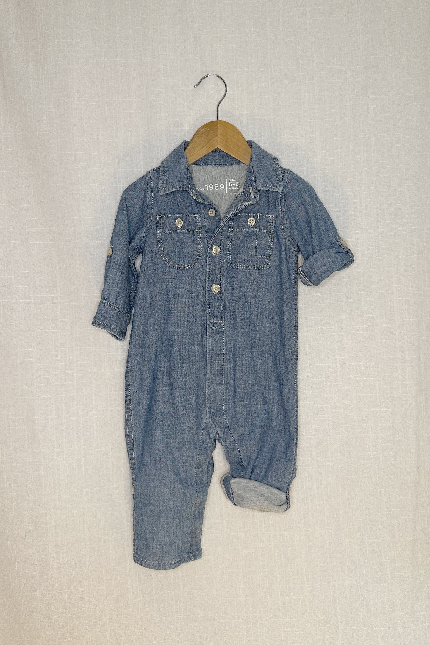 MINI: LONGSLEEVE FULLY LINED DENIM JUMPSUIT