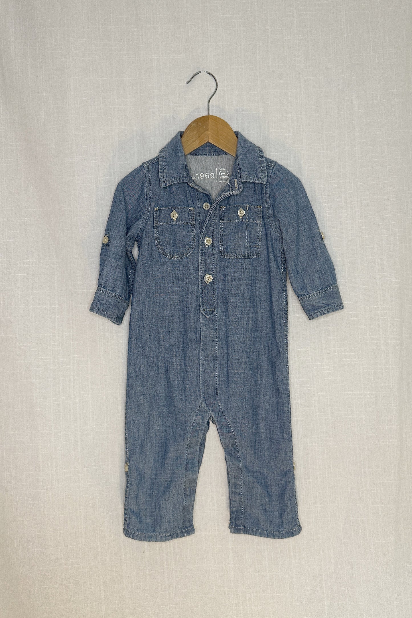 MINI: LONGSLEEVE FULLY LINED DENIM JUMPSUIT