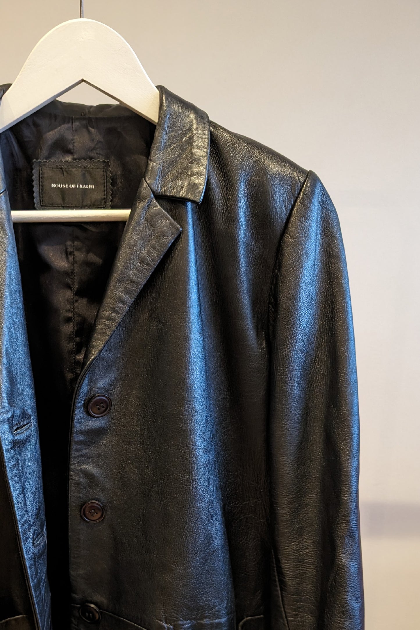 VINTAGE LEATHER BLAZER