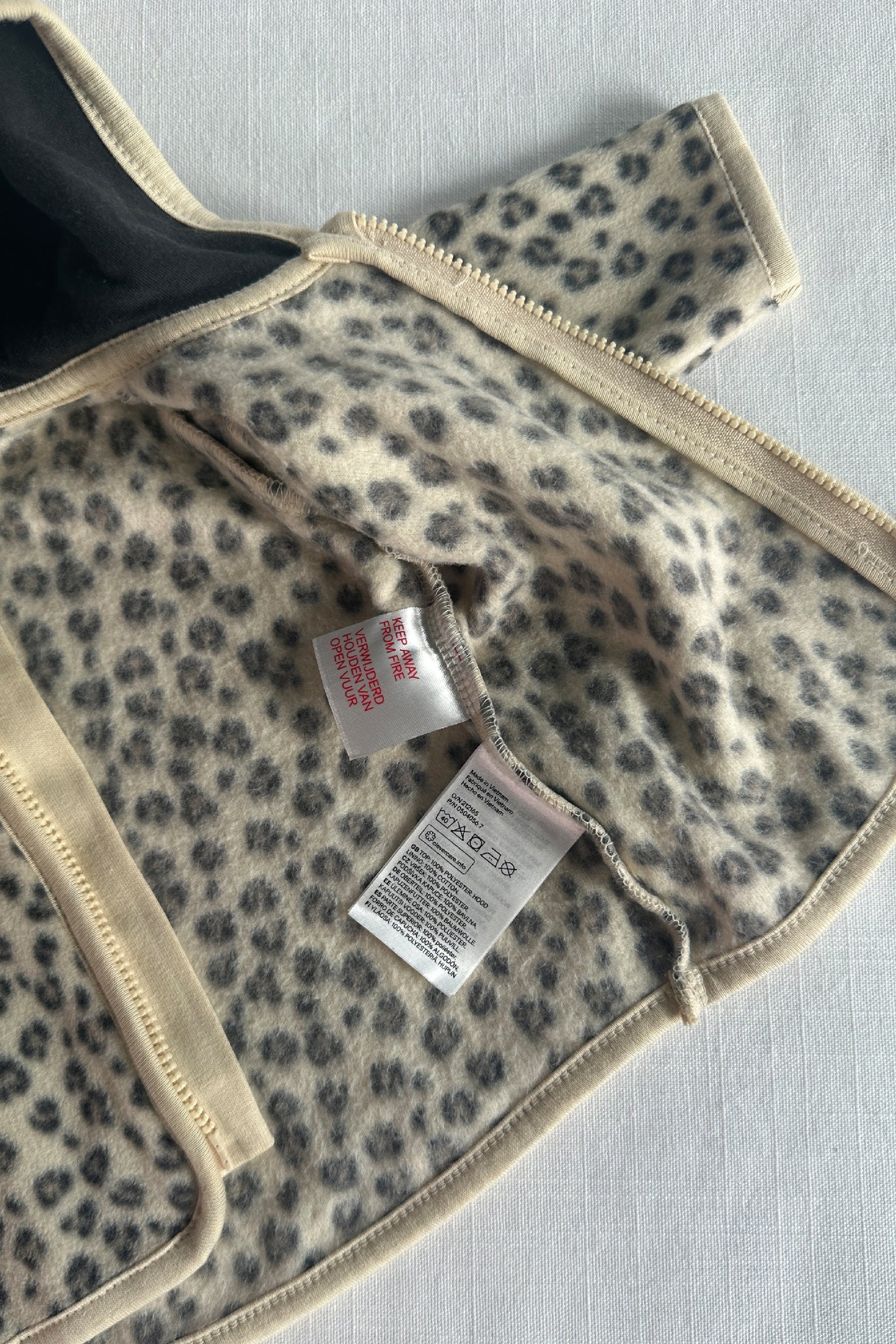 MINI: LEOPARD PRINT FLEECE JACKET