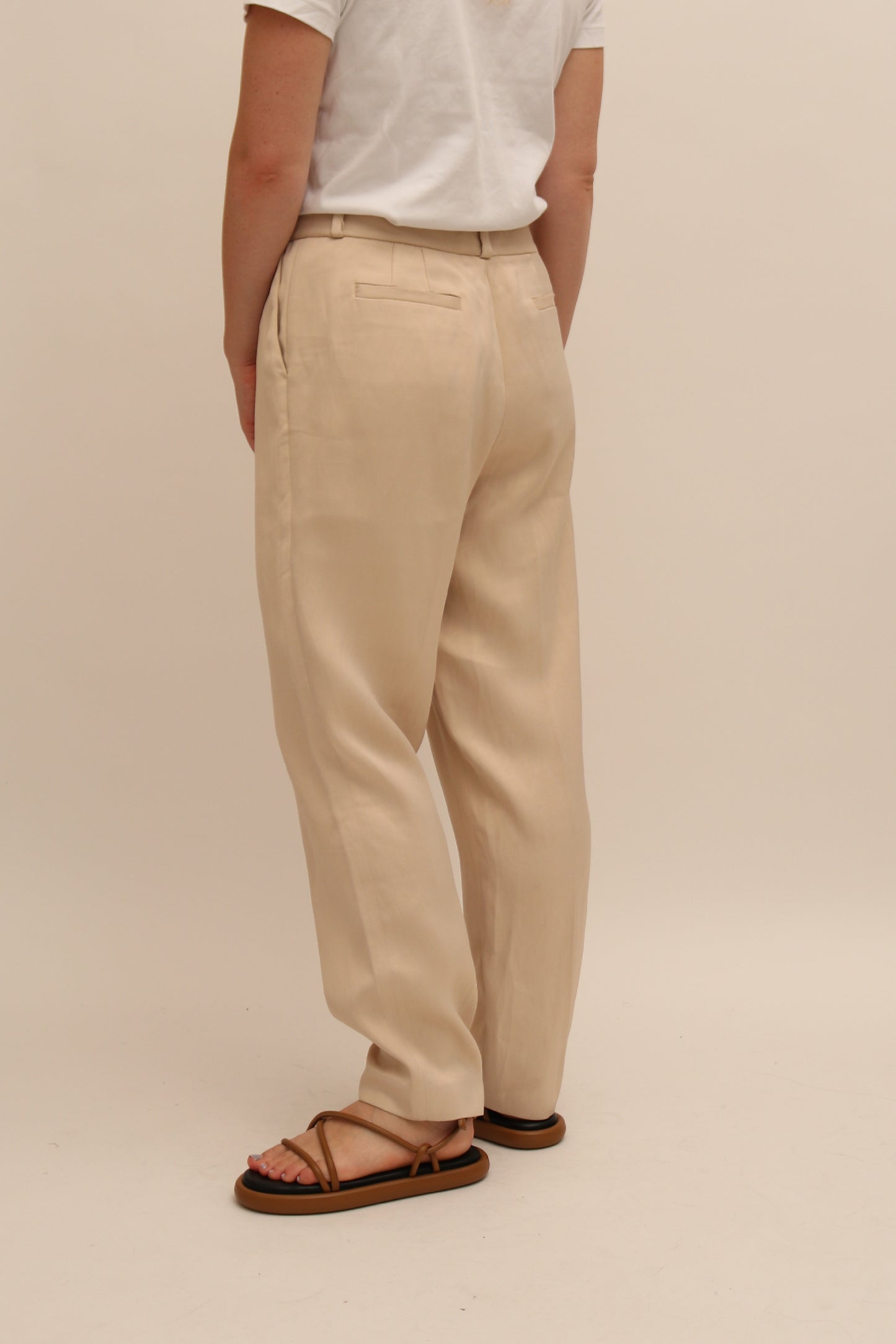 MASSIMO DUTTI SATIN TAILORED TROUSER