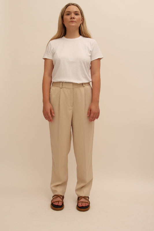 MASSIMO DUTTI SATIN TAILORED TROUSER