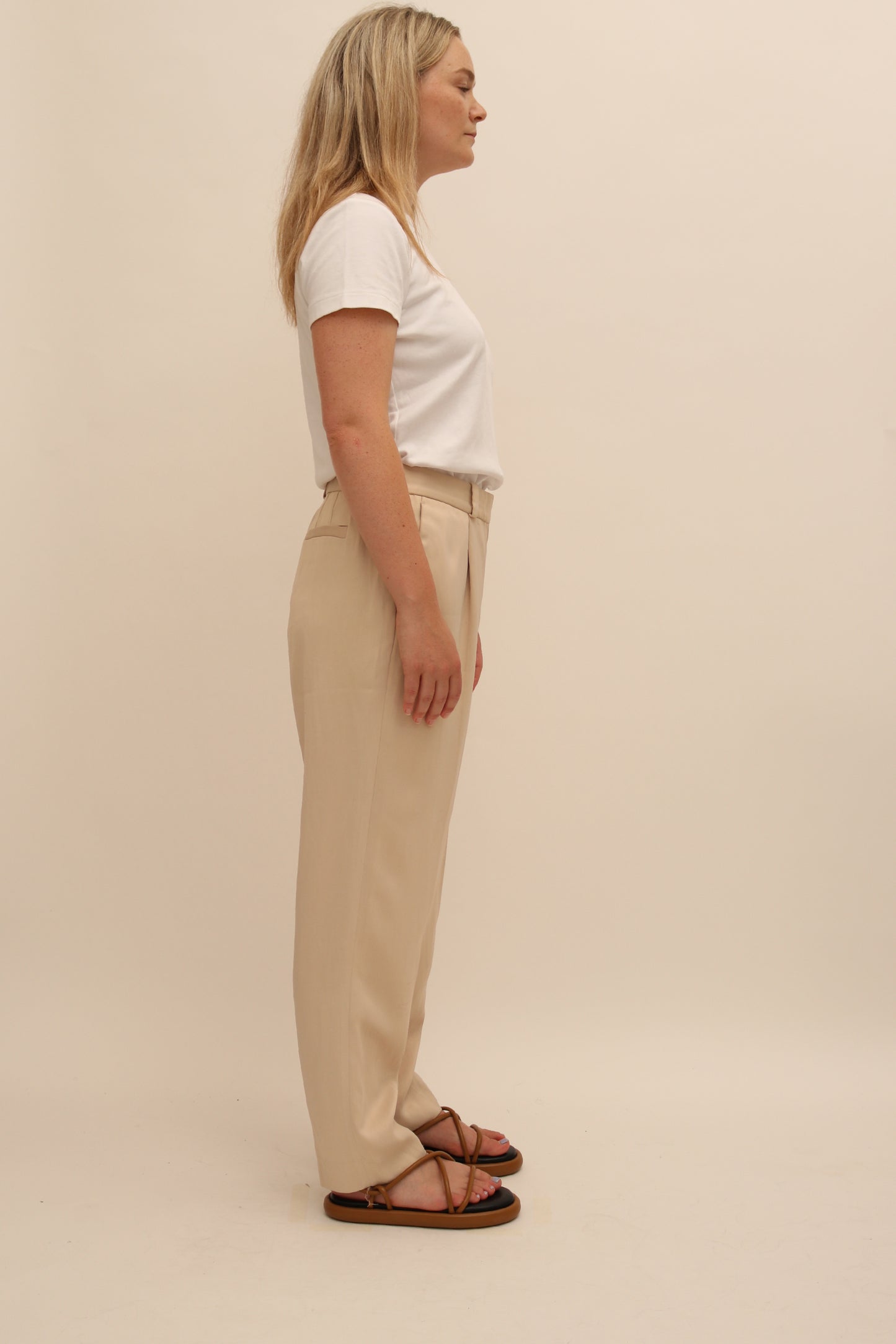 MASSIMO DUTTI SATIN TAILORED TROUSER