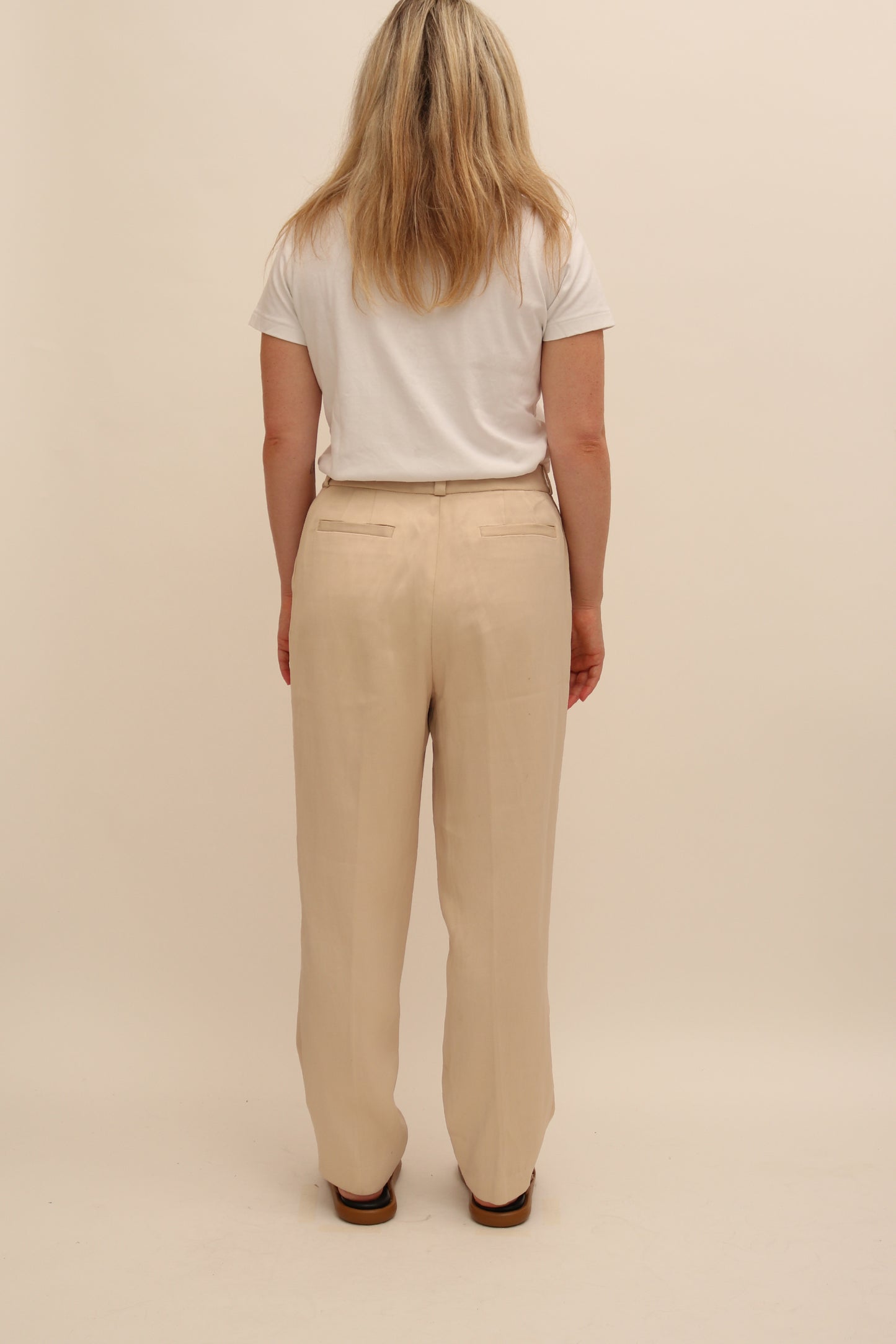 MASSIMO DUTTI SATIN TAILORED TROUSER
