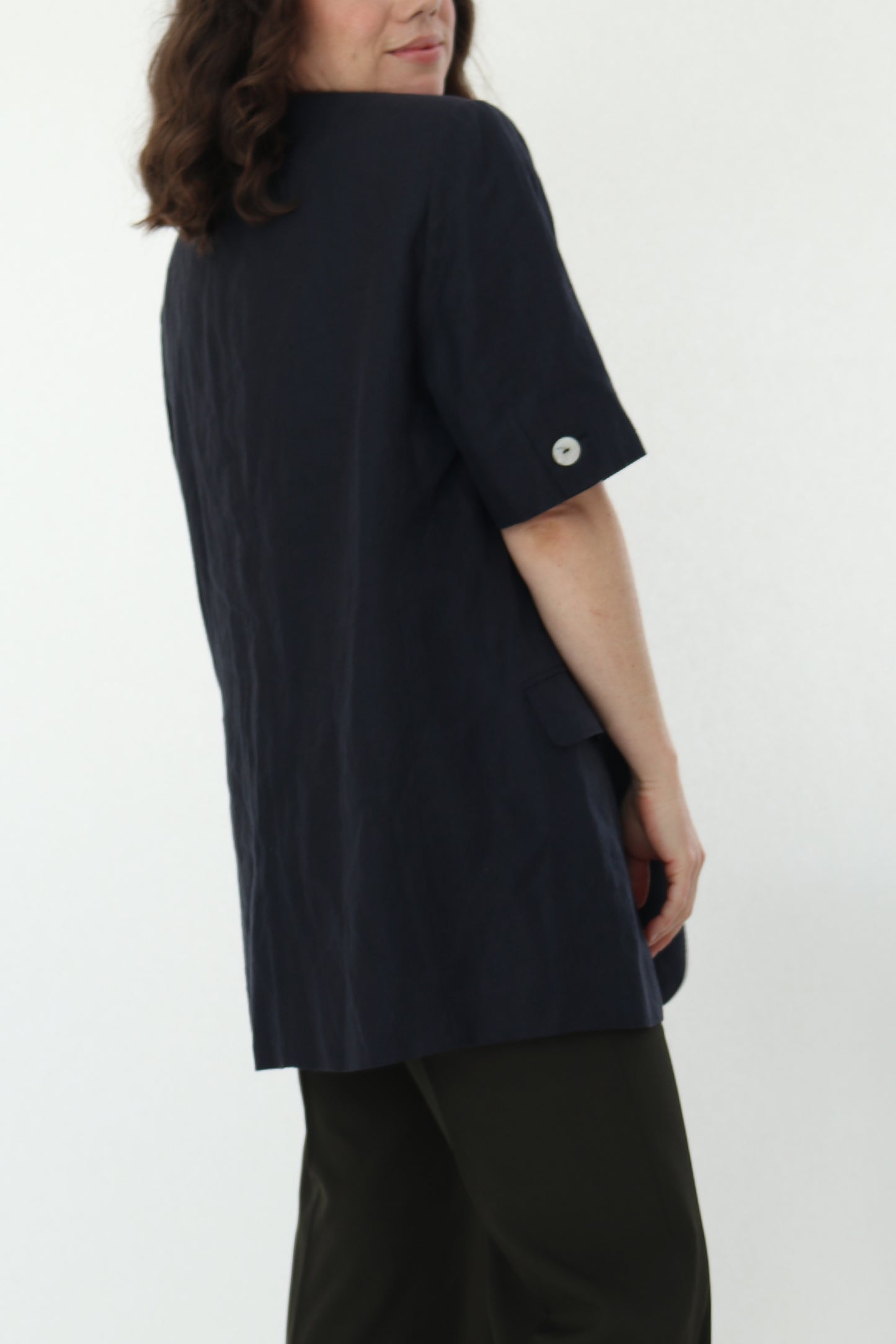 MAX MARA LINEN SHORT SLEEVE JACKET