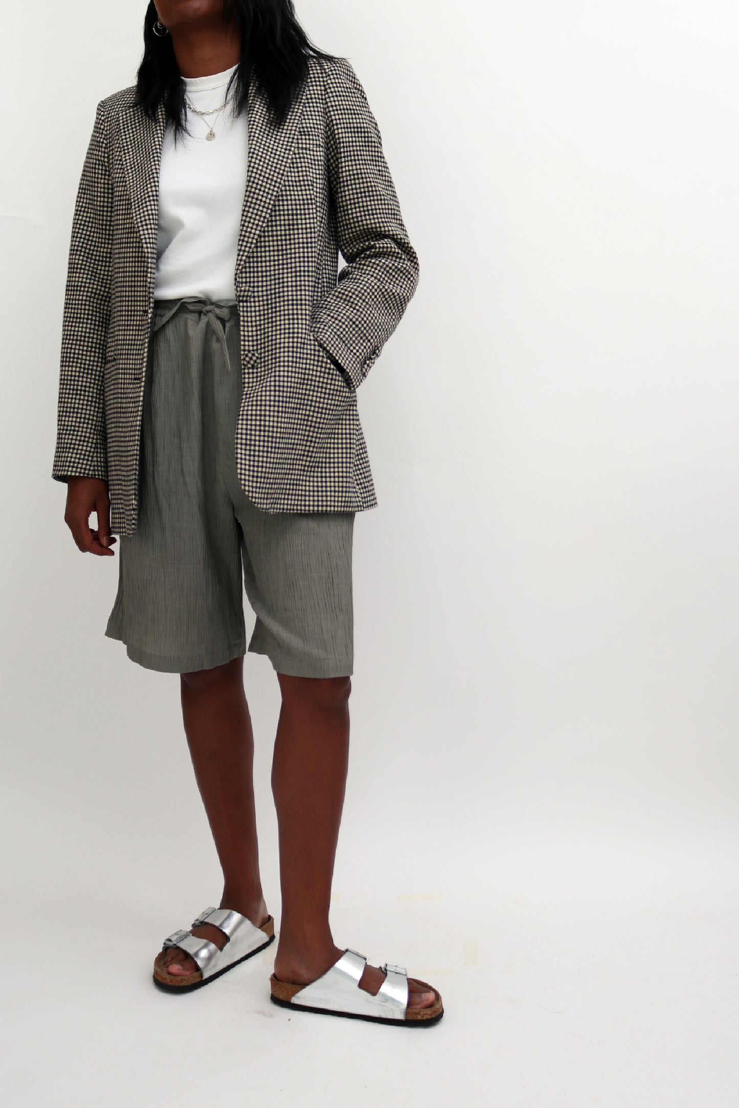 VINTAGE LONGLINE PLISSÉ SHORTS