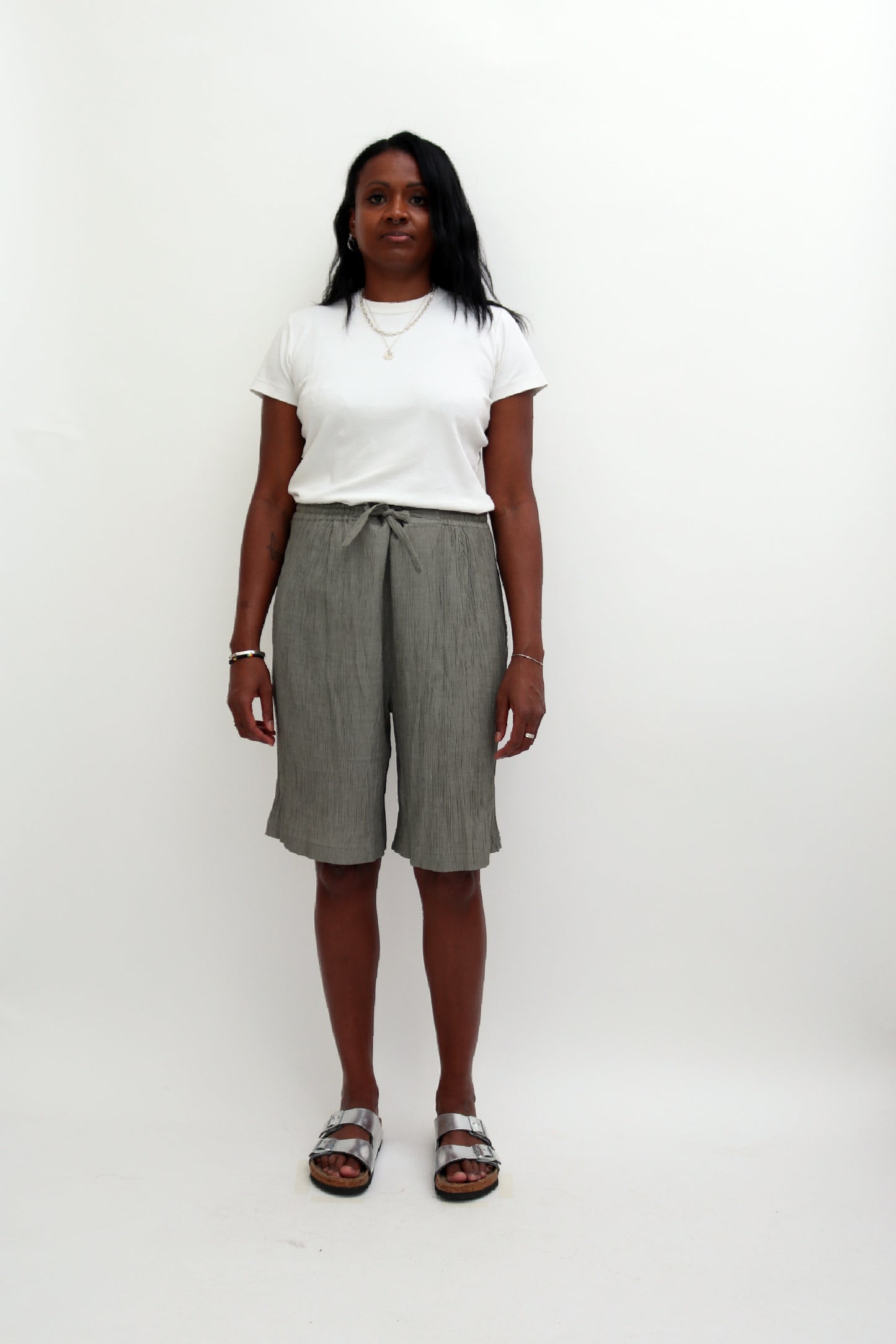VINTAGE LONGLINE PLISSÉ SHORTS