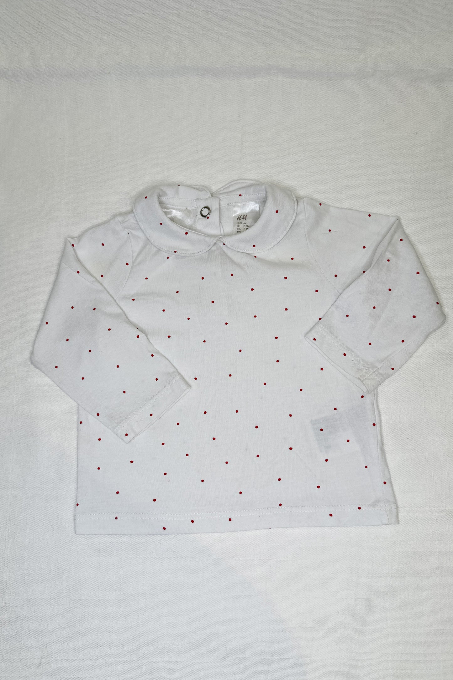 MINI: POLKA DOT PETER PAN COLLAR TOP
