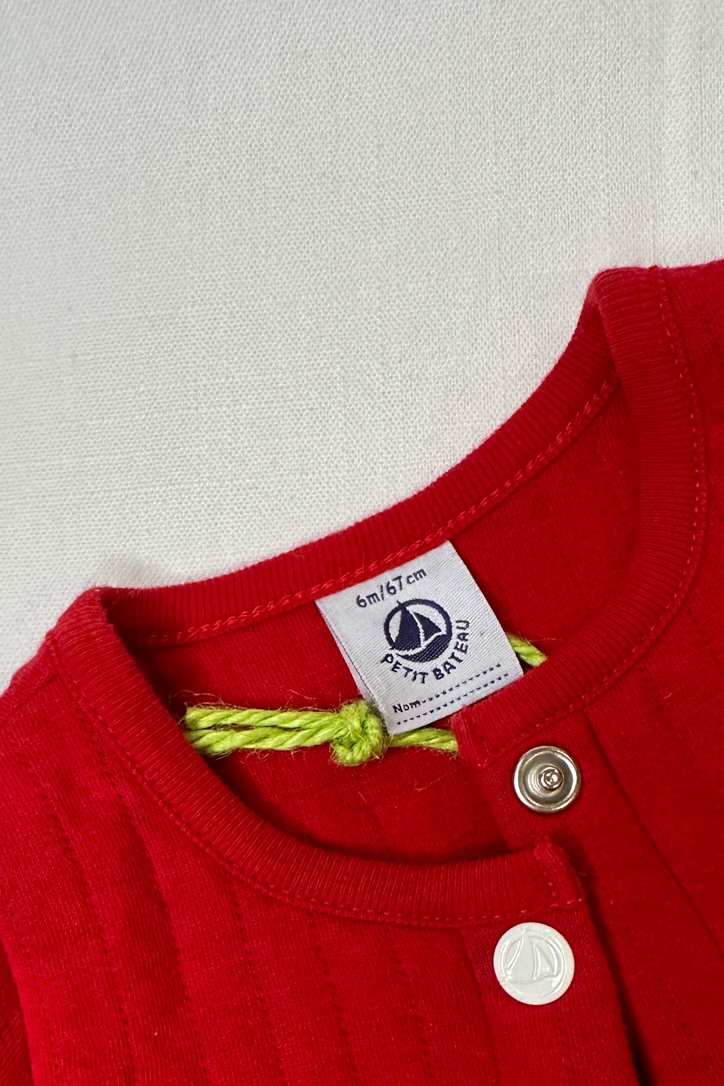 MINI: RED QUILTED COTTON JERSEY JACKET