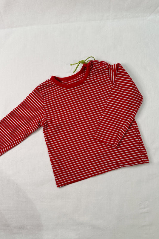 MINI: RED AND WHITE LONG SLEEVE TSHIRT