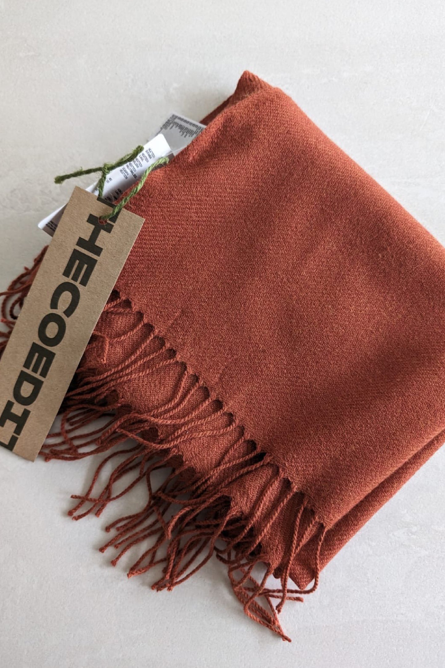 UNIQLO HEATTECH BURNT ORANGE SCARF