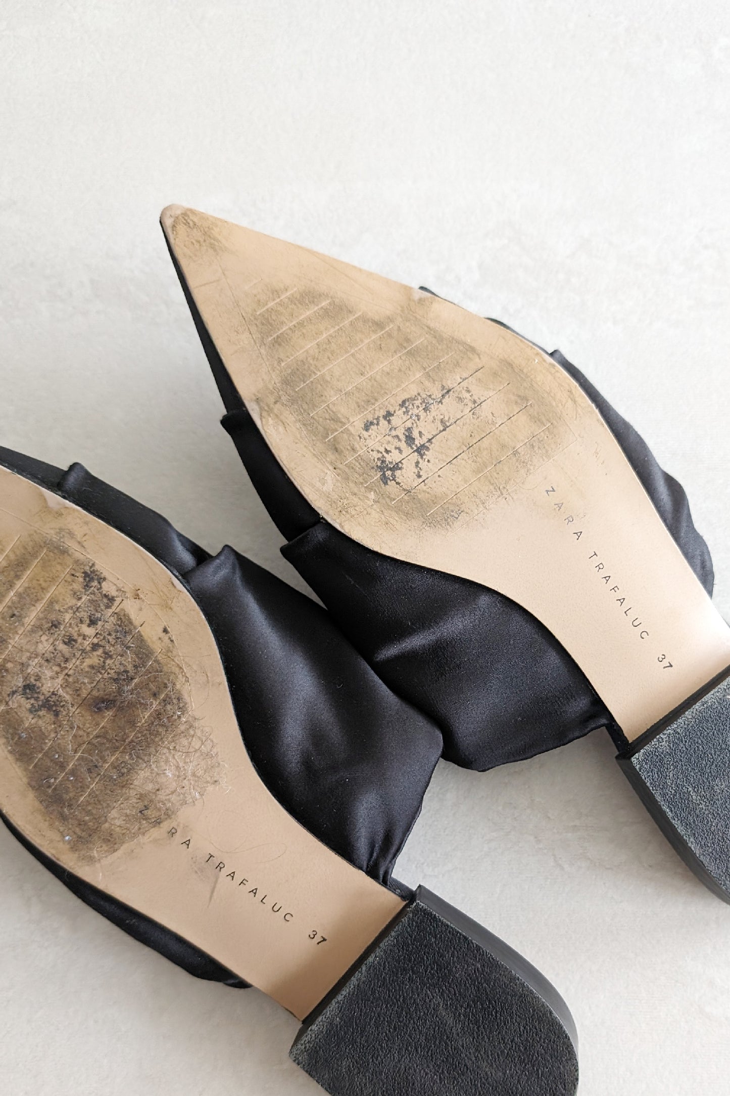 SATIN CRYSTAL BUCKLE MULES