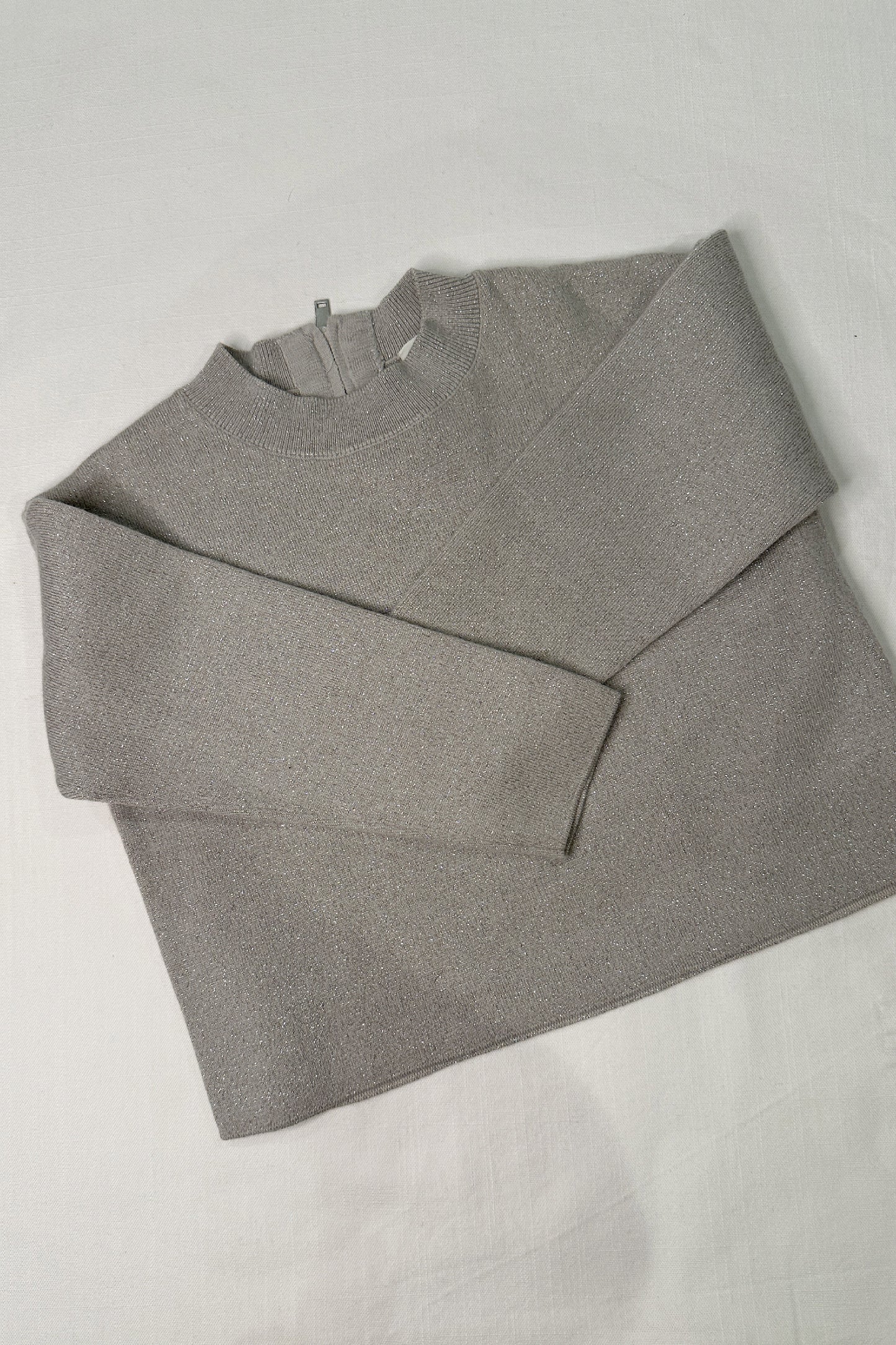 MINI: COS SILVER SPARKLE KNITTED SWEATER