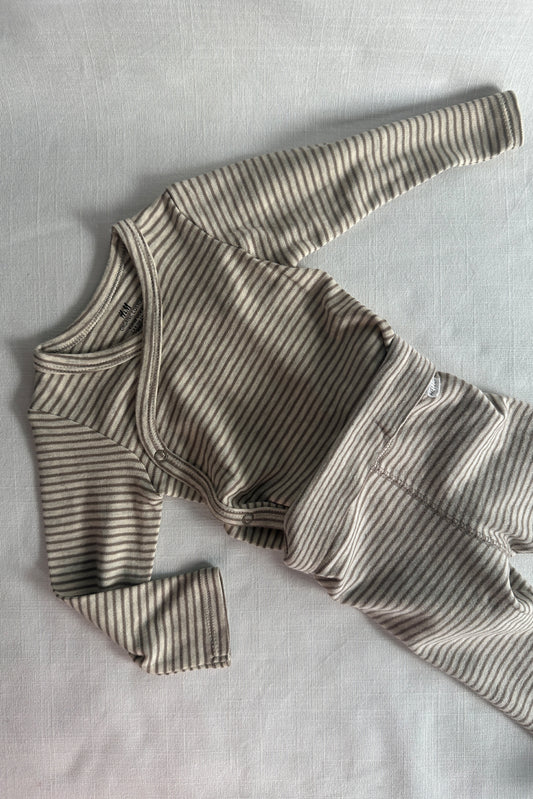 MINI: 2-PIECE STRIPED COTTON BABY SET