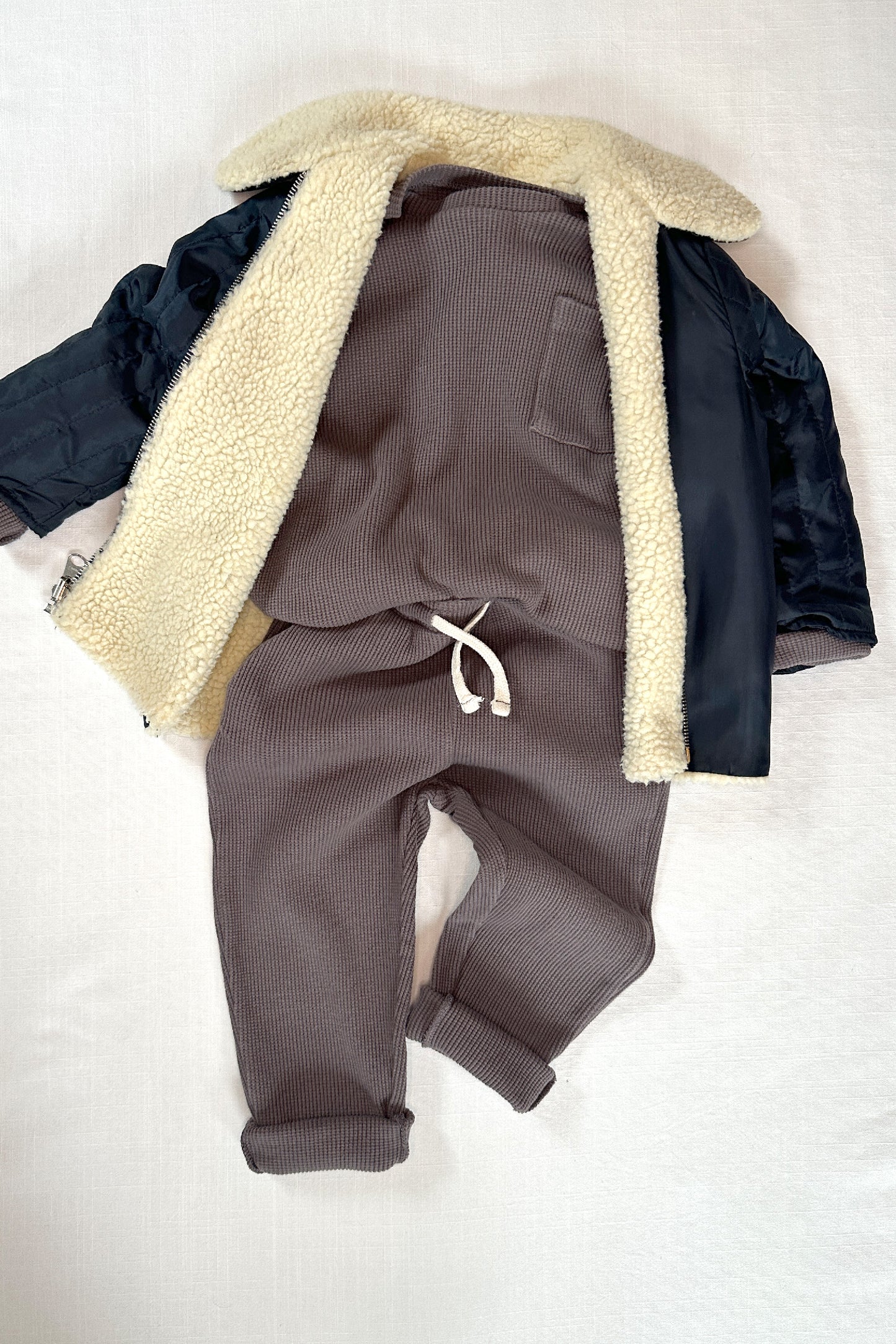 MINI: ARKET NYLON & SHERPA AVIATOR LINER JACKET