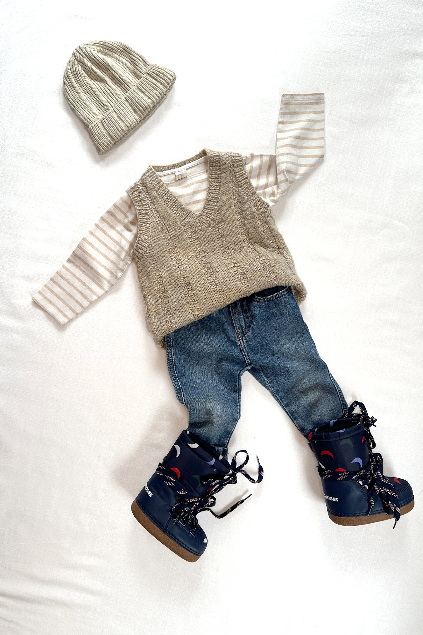 MINI: BOBO CHOSES MOON PRINT SNOW BOOTS