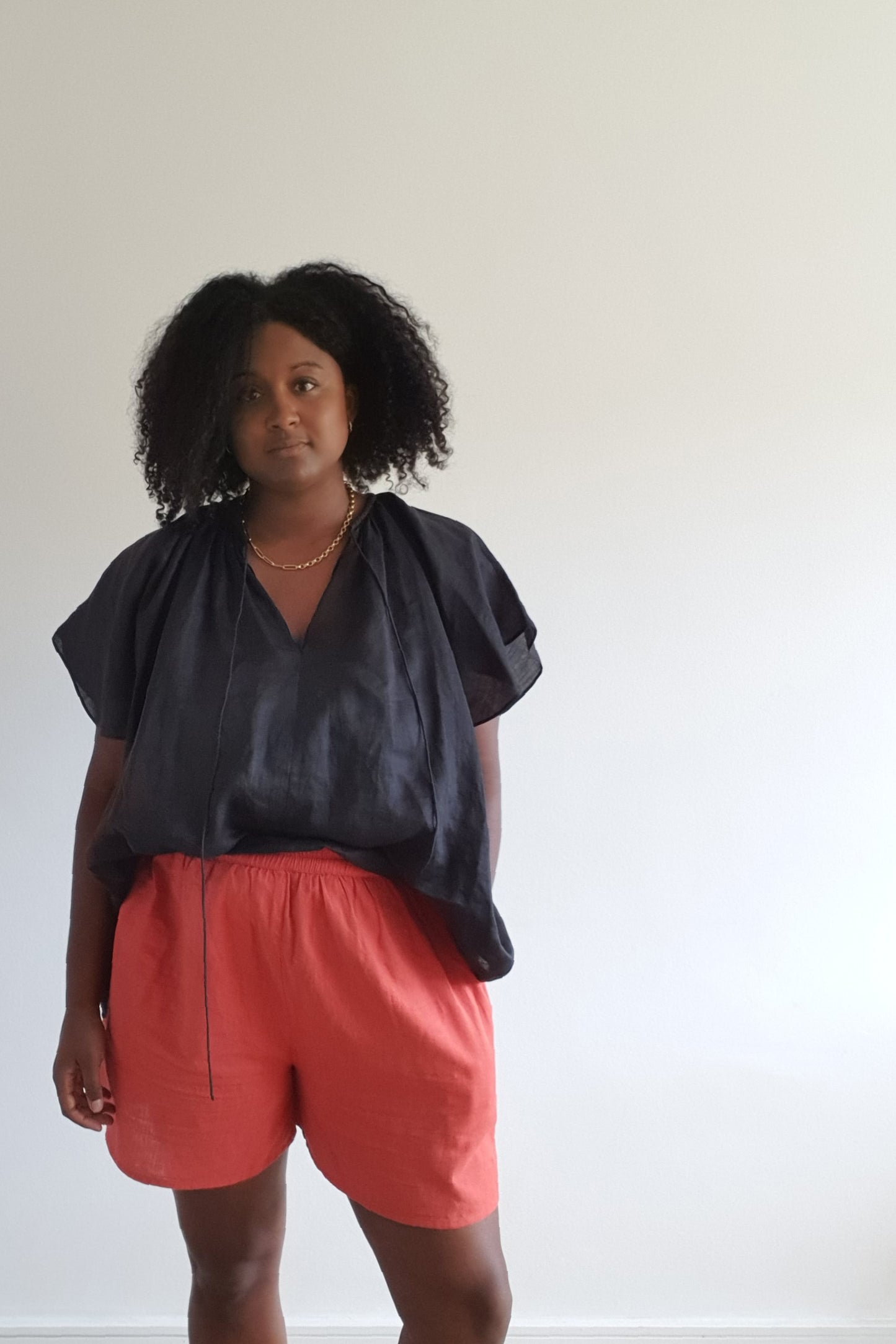 JOSEPH 'RITA' GATHER NECK BLOUSE