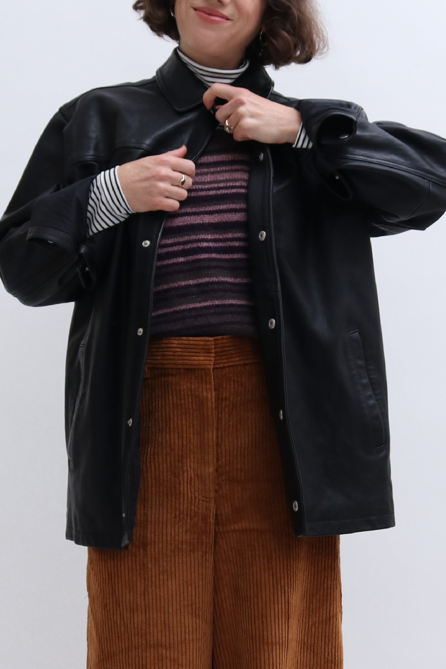 LEATHER SHIRT JACKET