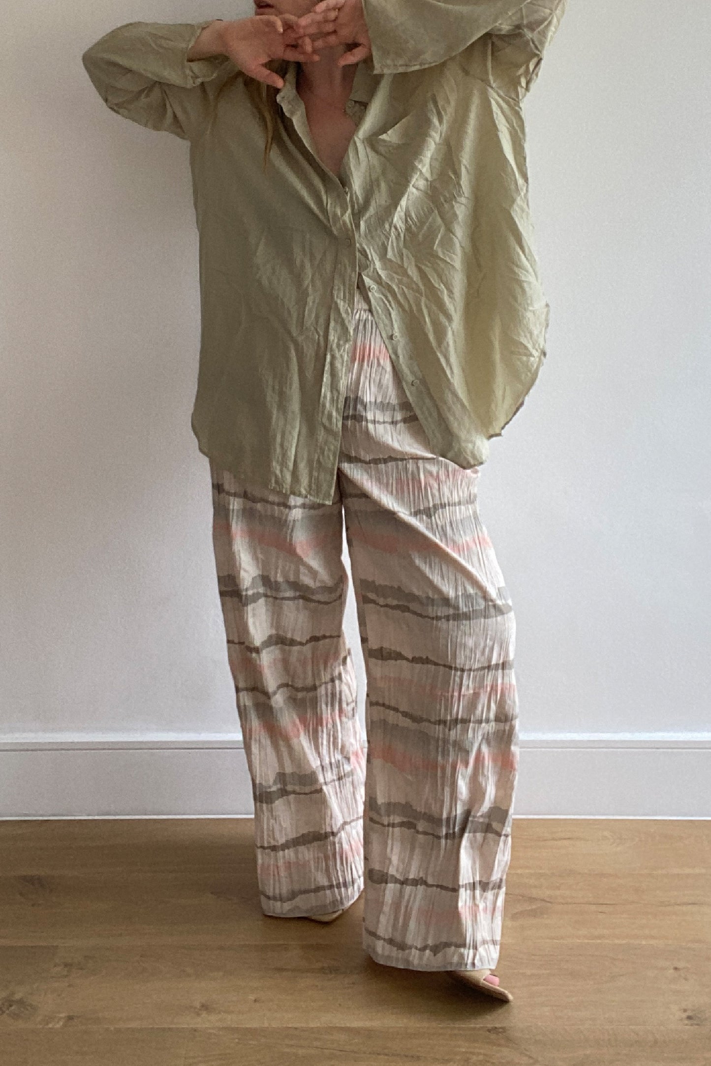 COS CRINKLED SILK SHIRT