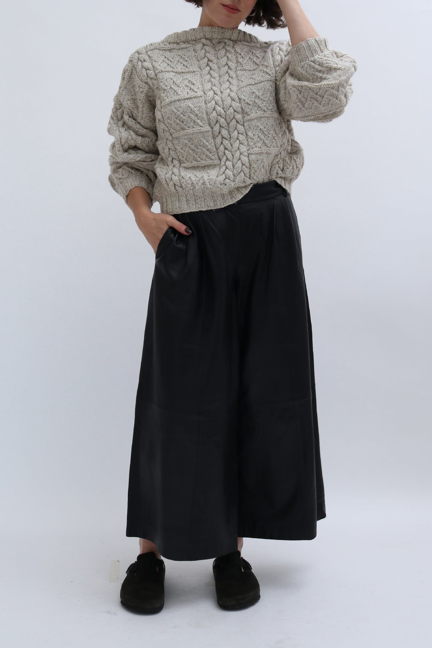 TIBI LEATHER CULOTTES