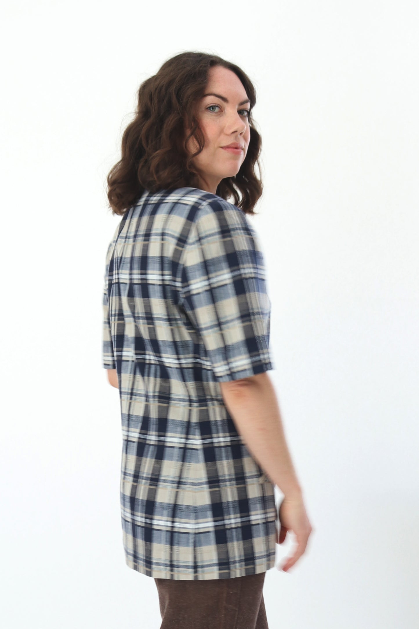 VINTAGE ST. MICHEALS SHORT SLEEVE CHECKED JACKET