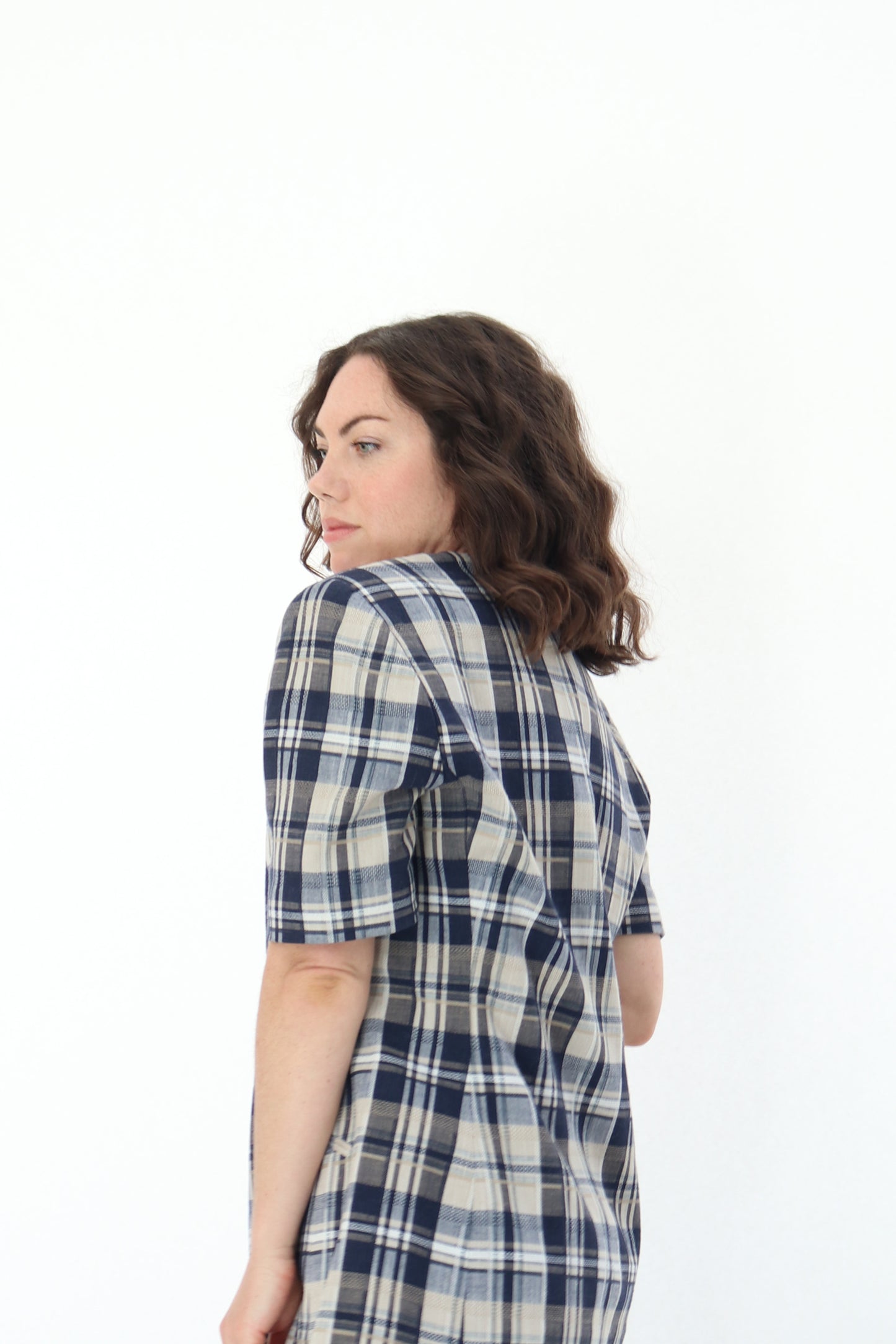 VINTAGE ST. MICHEALS SHORT SLEEVE CHECKED JACKET