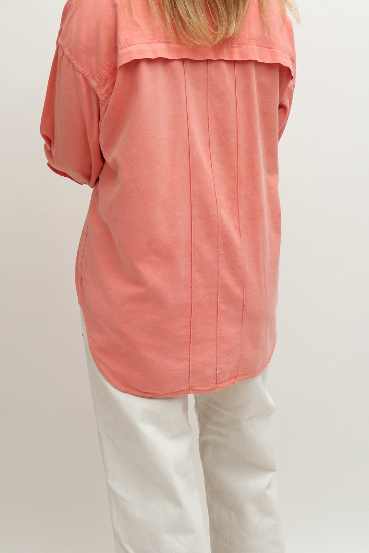 VINTAGE COTTON CORAL OVERSHIRT