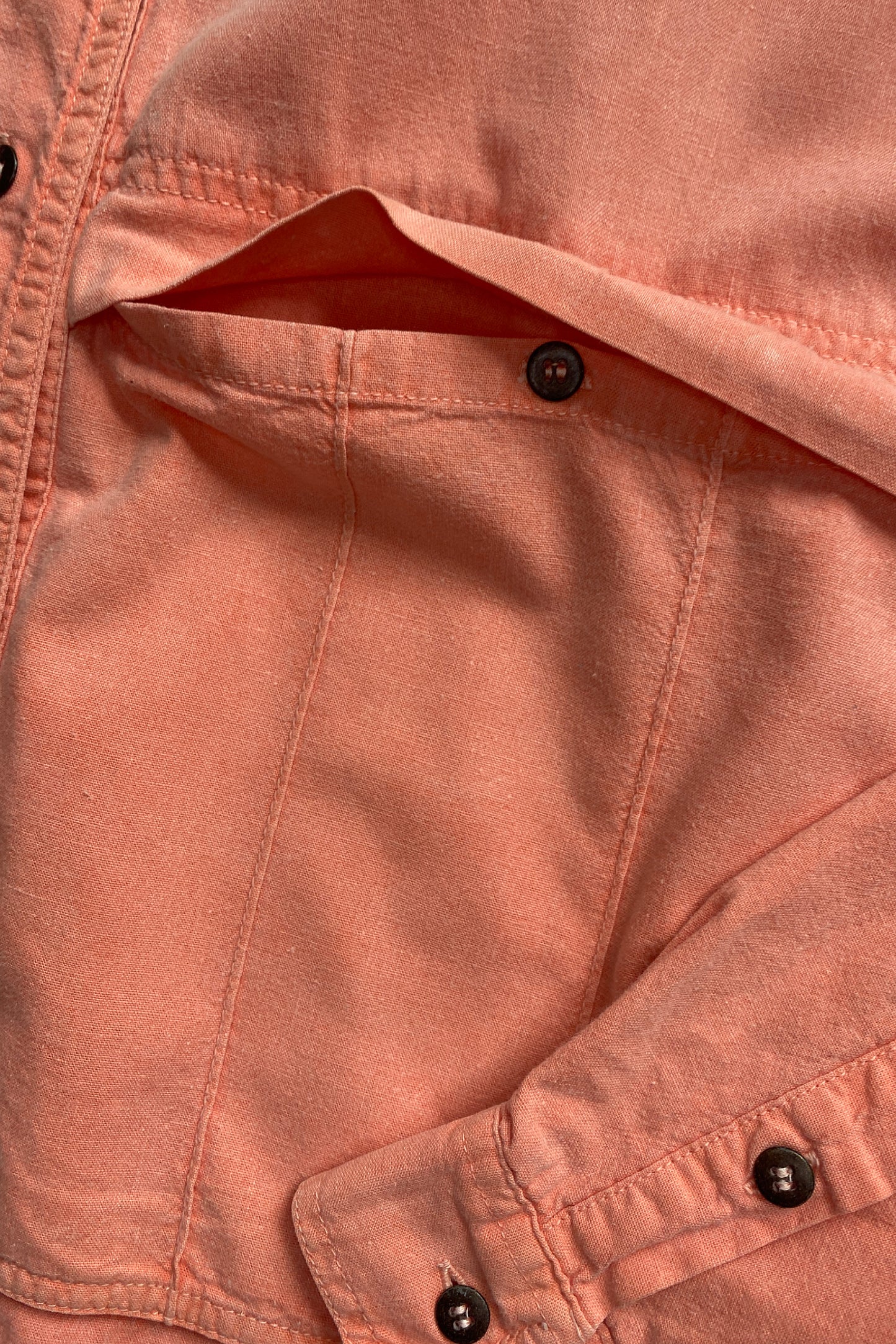 VINTAGE COTTON CORAL OVERSHIRT